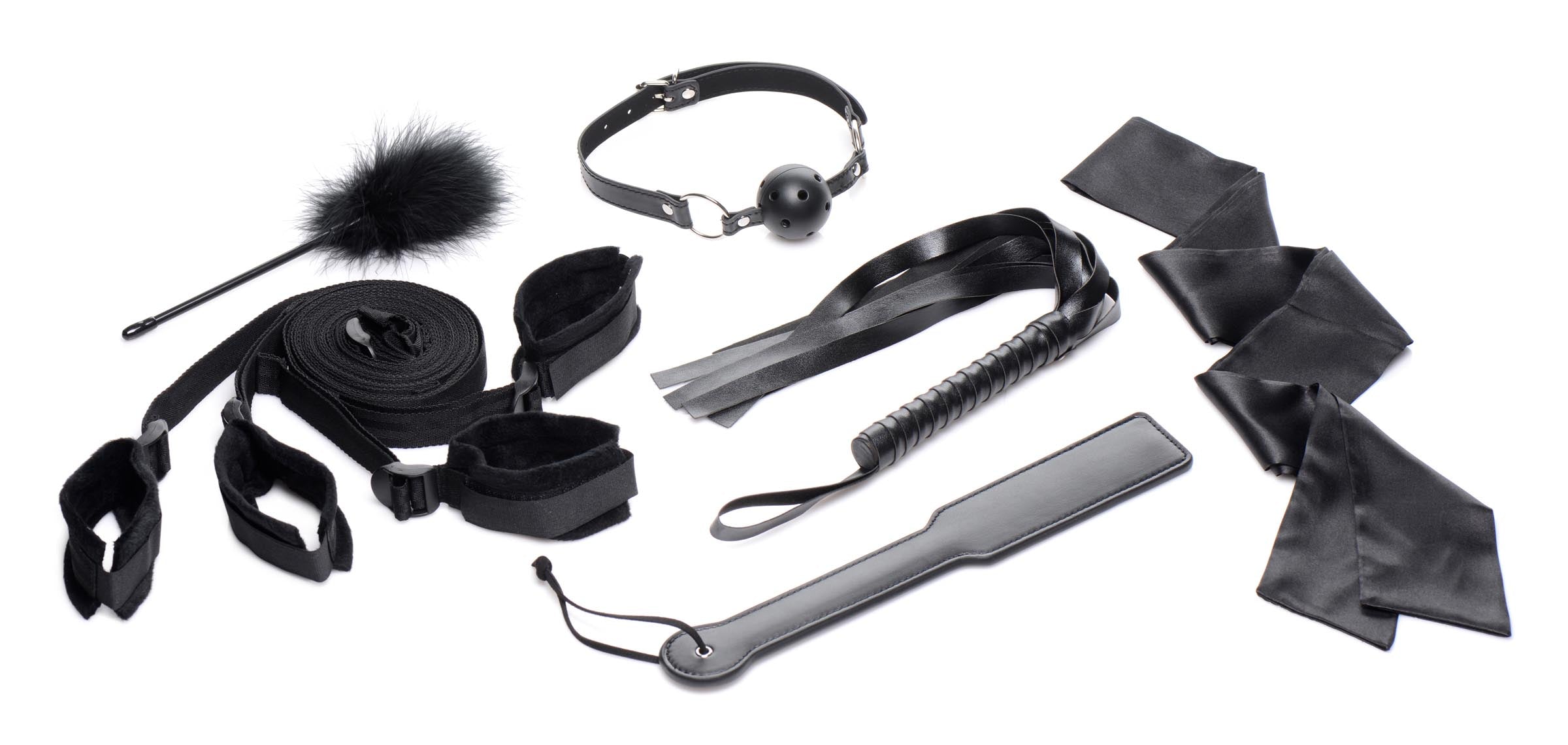 Strict Bed Restraint Bondage Kit Black