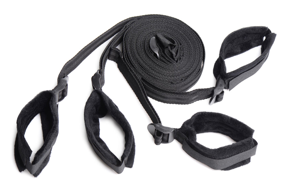 Strict Bed Restraint Bondage Kit Black