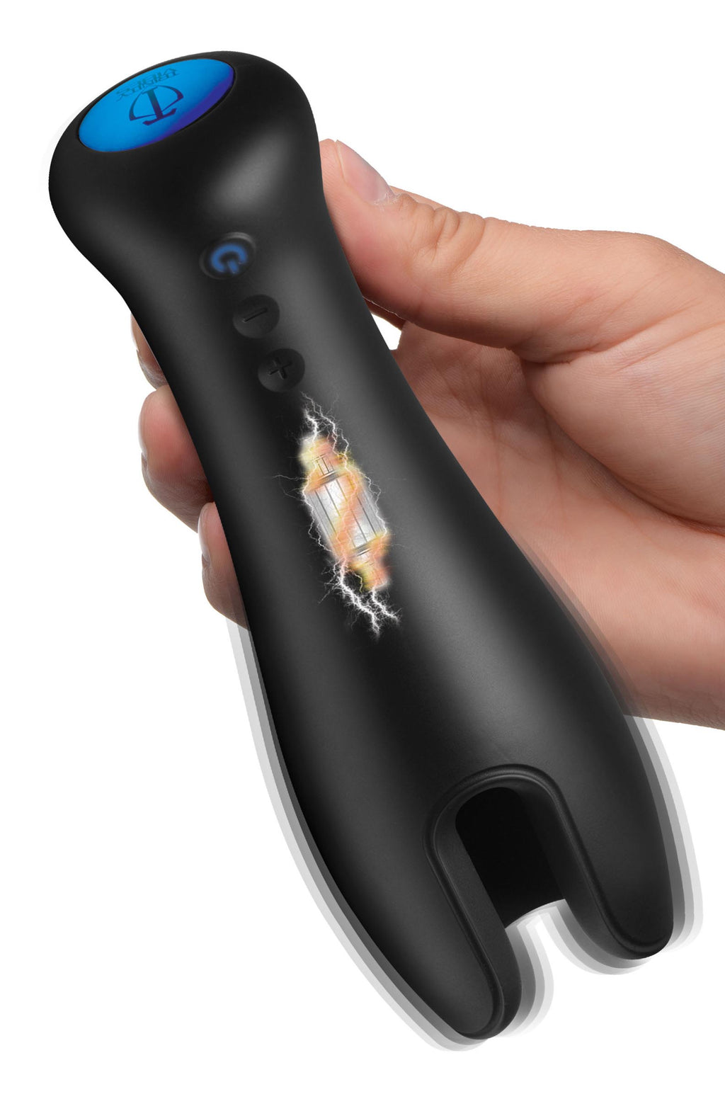 Trinity Men 10X Vibrating Silicone Stroker Black