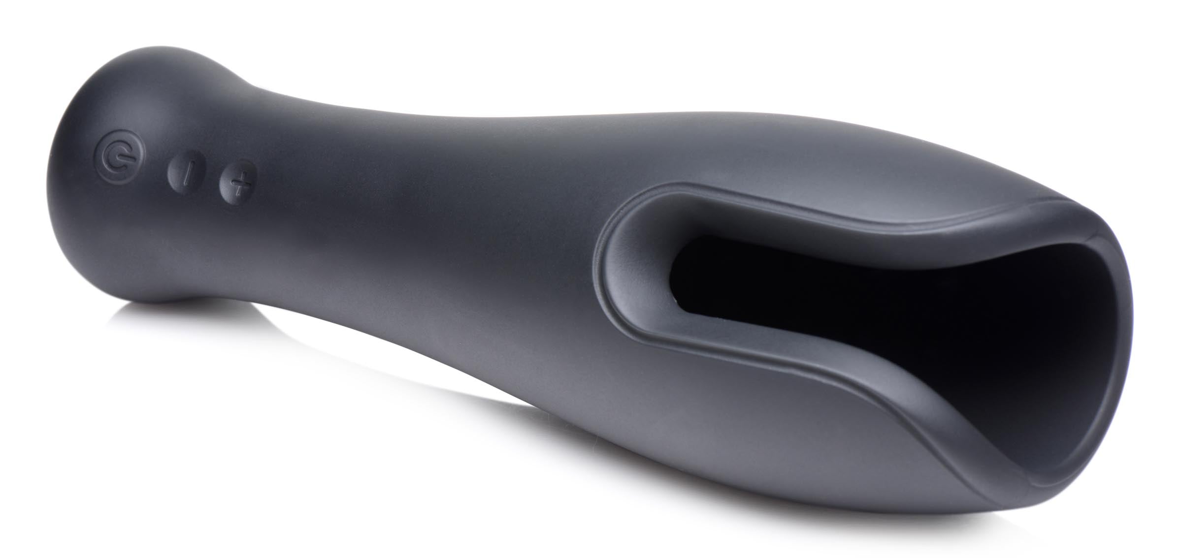 Trinity Men 10X Vibrating Silicone Stroker Black