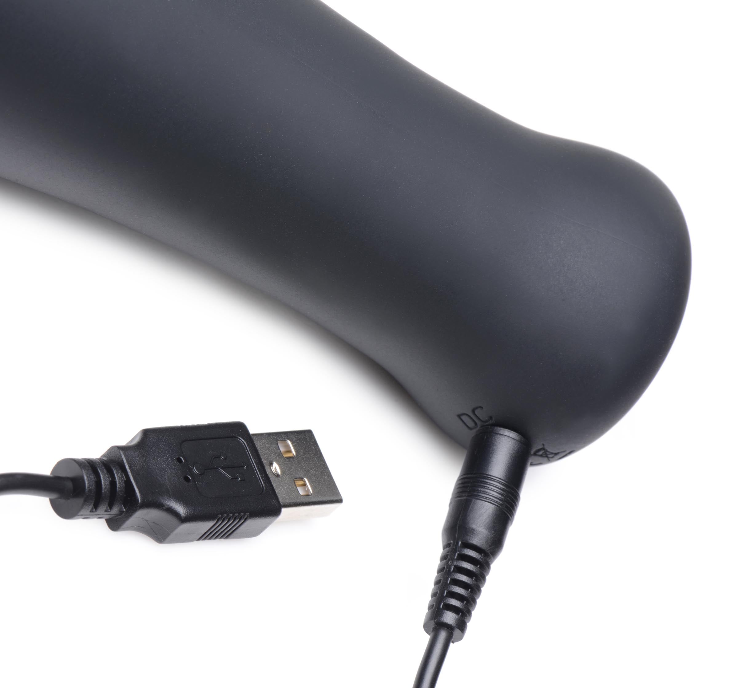 Trinity Men 10X Vibrating Silicone Stroker Black