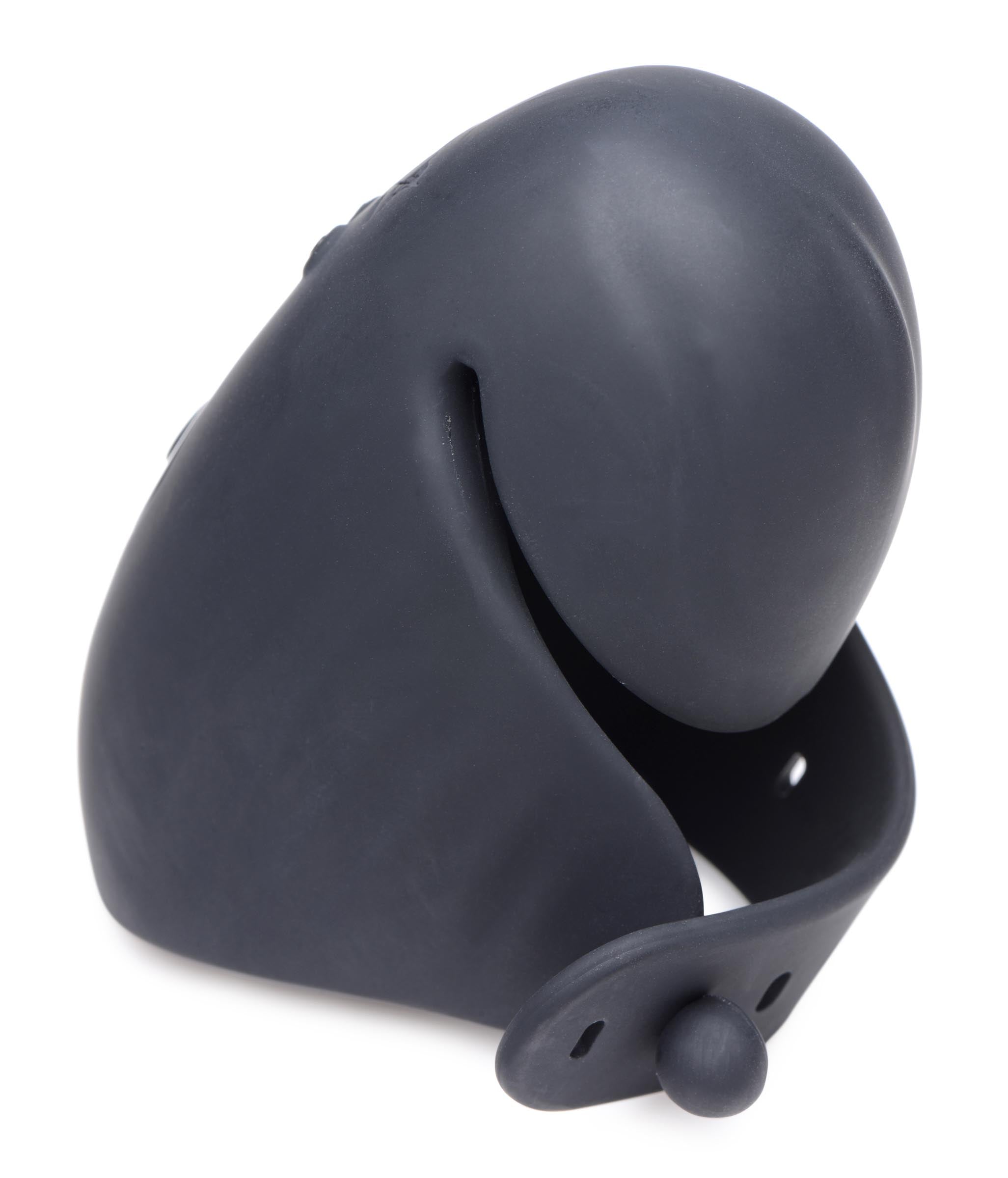 Trinity Men 8X Vibrating Silicone Penis Head Stimulator Black