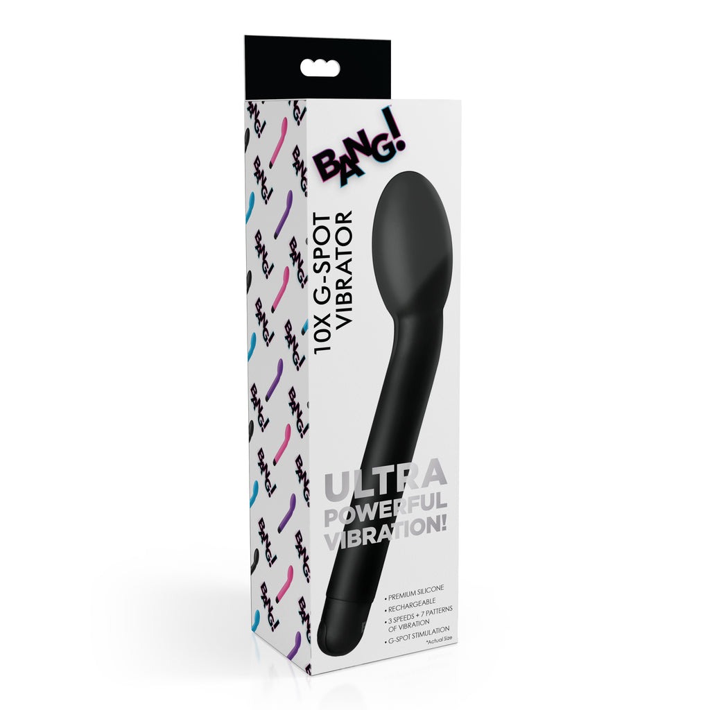 Bang! 10X Silicone G-Spot Vibrator - Black Black