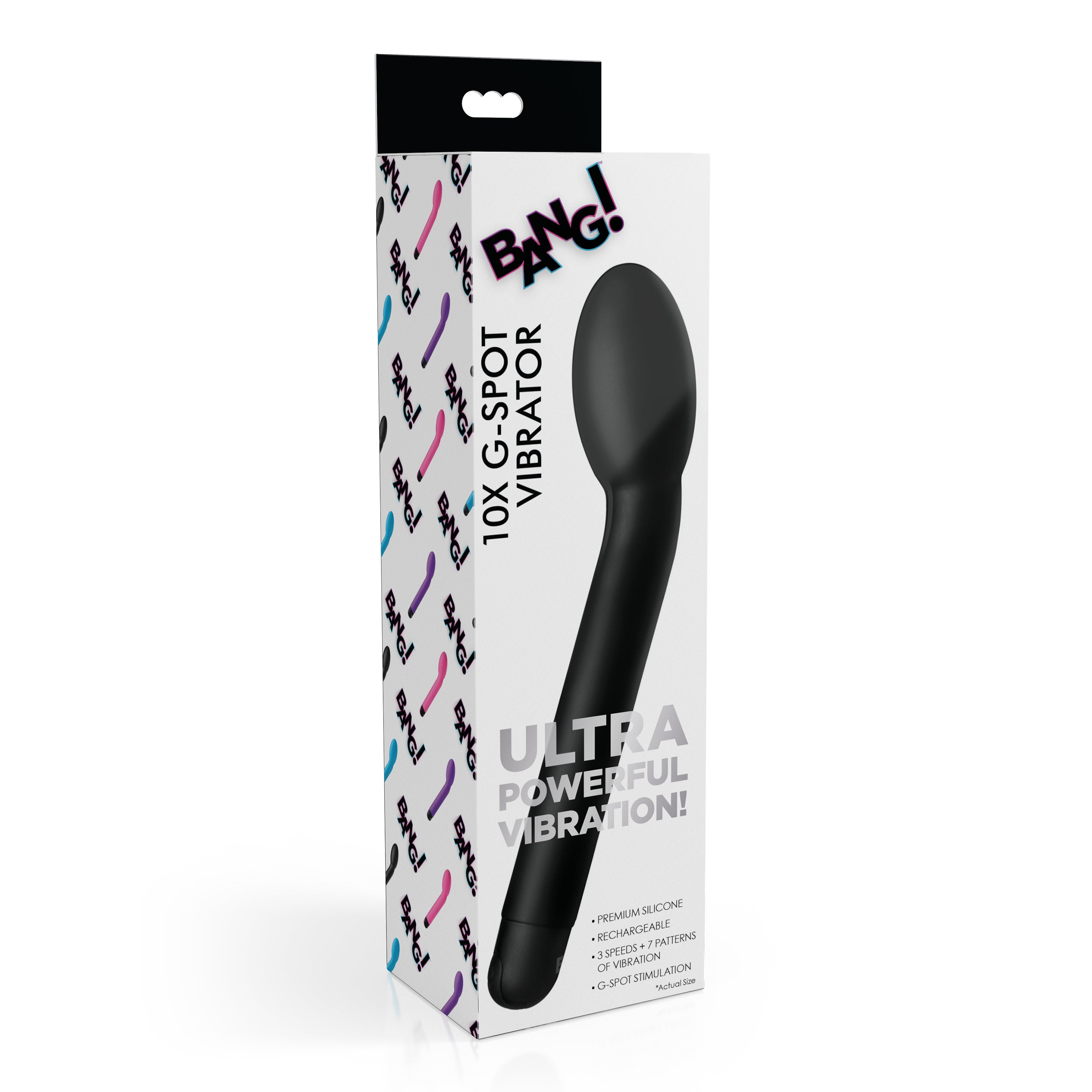 Bang! 10X Silicone G-Spot Vibrator - Black Black