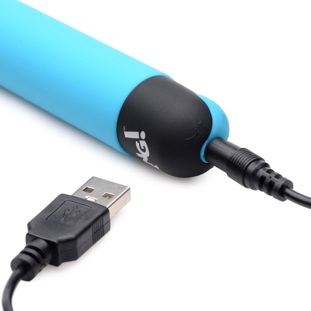 Bang! 10X Silicone G-Spot Vibrator - Black Blue