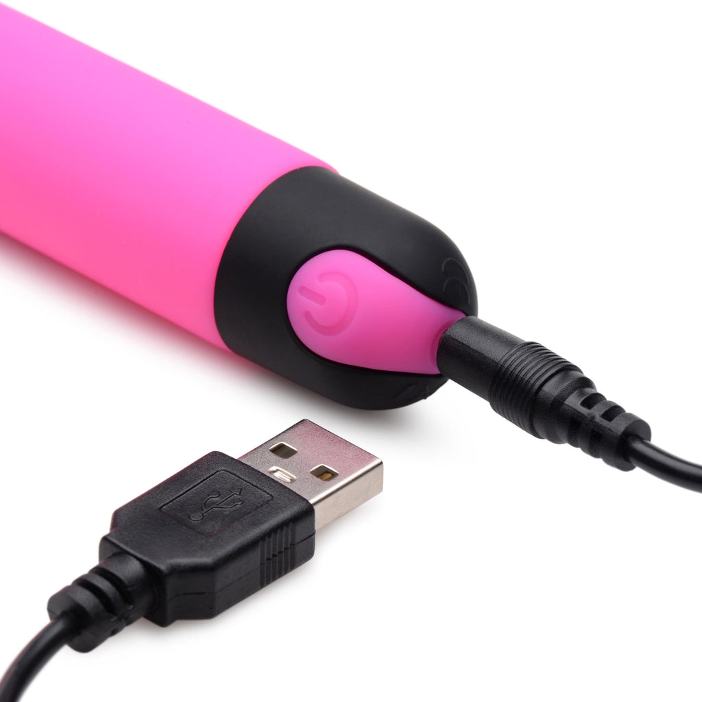 Bang! 10X Silicone G-Spot Vibrator - Black Pink