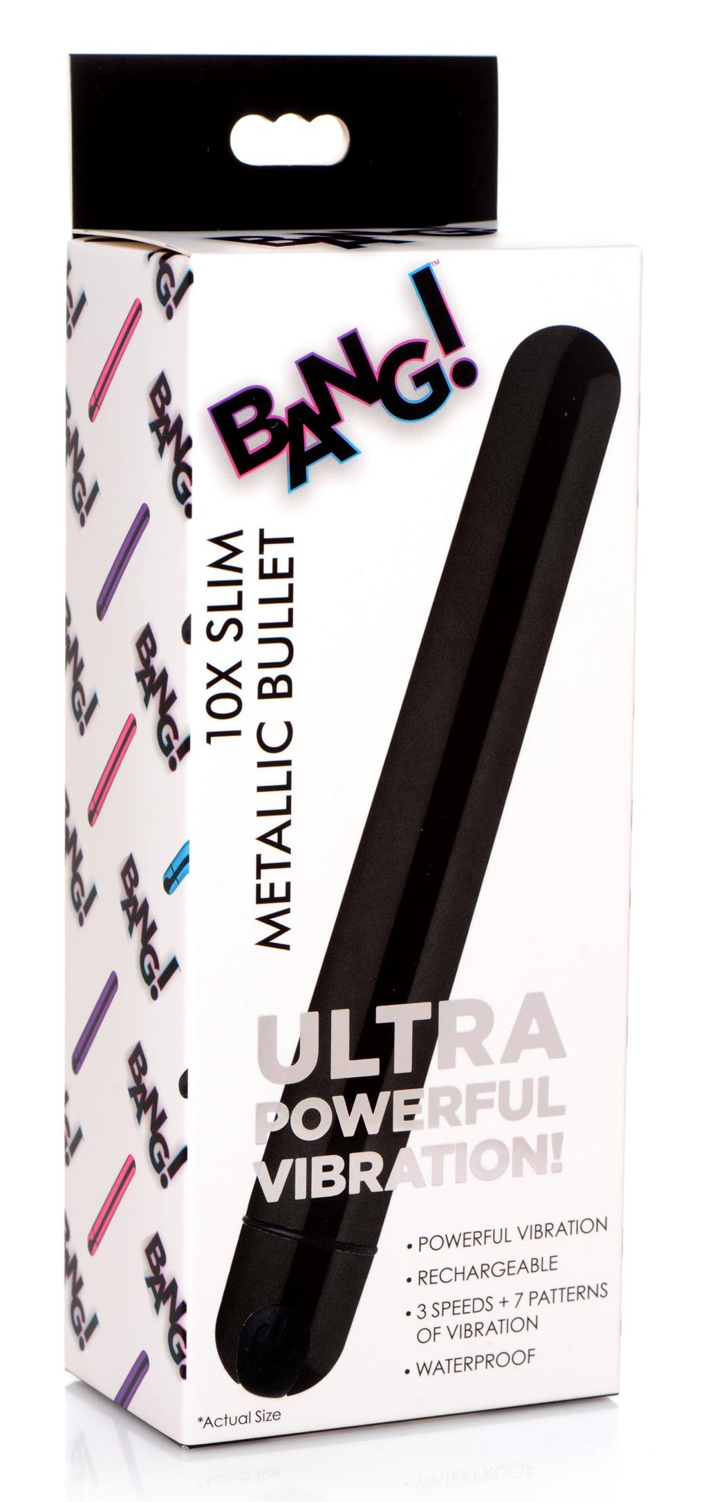 Bang! 10X Slim Metallic Bullet - Black Black