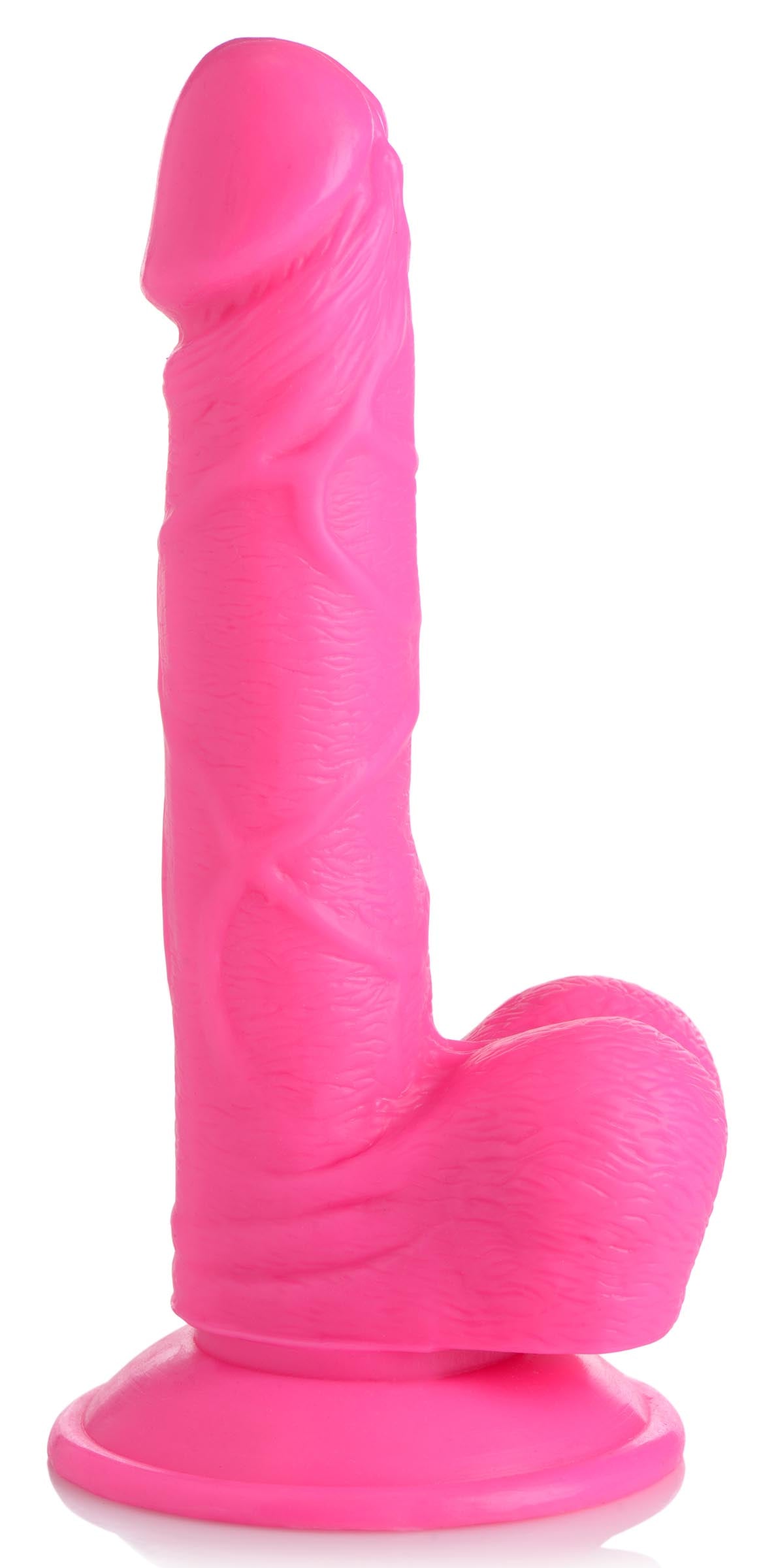 Pop Peckers 6.5 Inch Dildo with Balls - Blue Pink