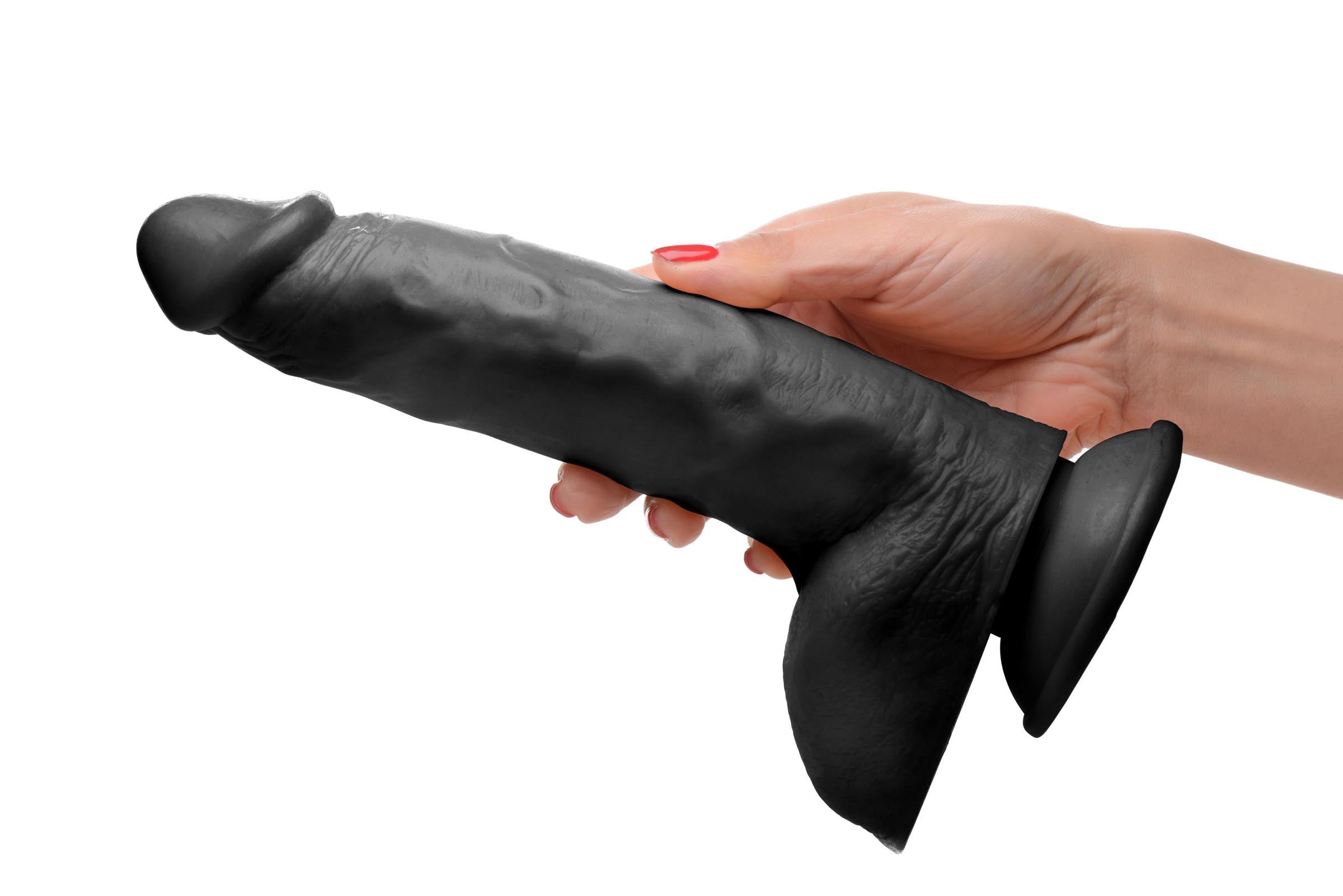 Master Cock Beefy Brad 9 inch Dildo with Balls - Black Black