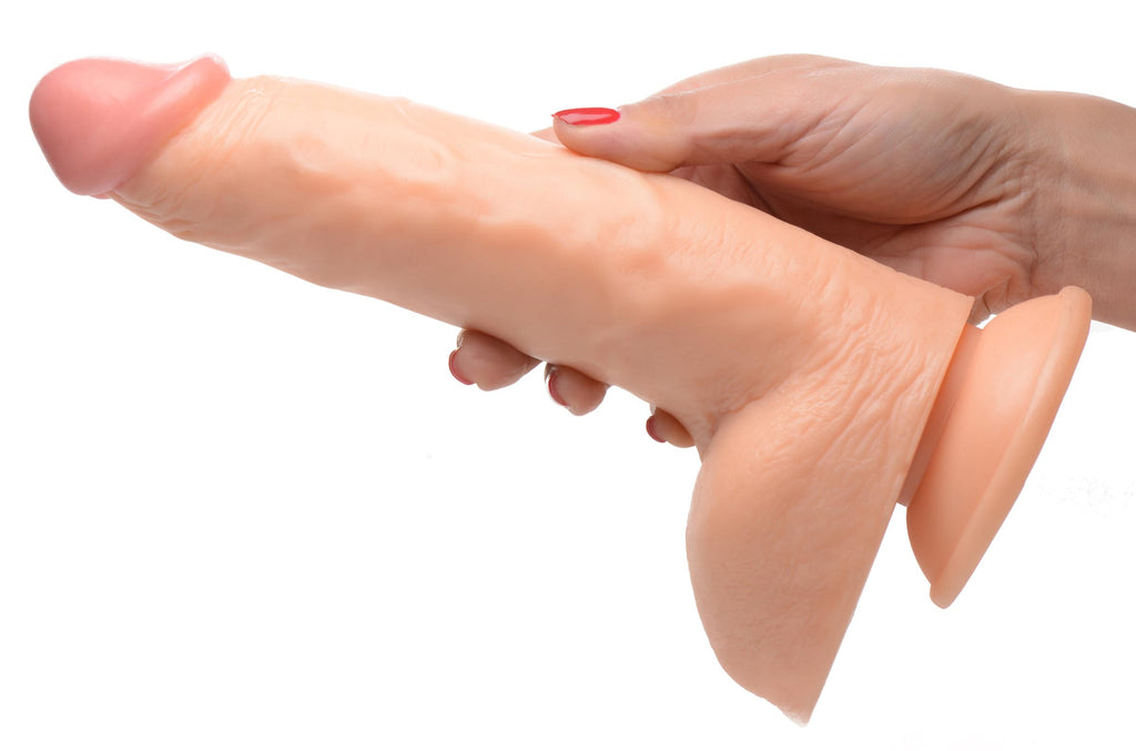 Master Cock Beefy Brad 9 inch Dildo with Balls - Black Flesh