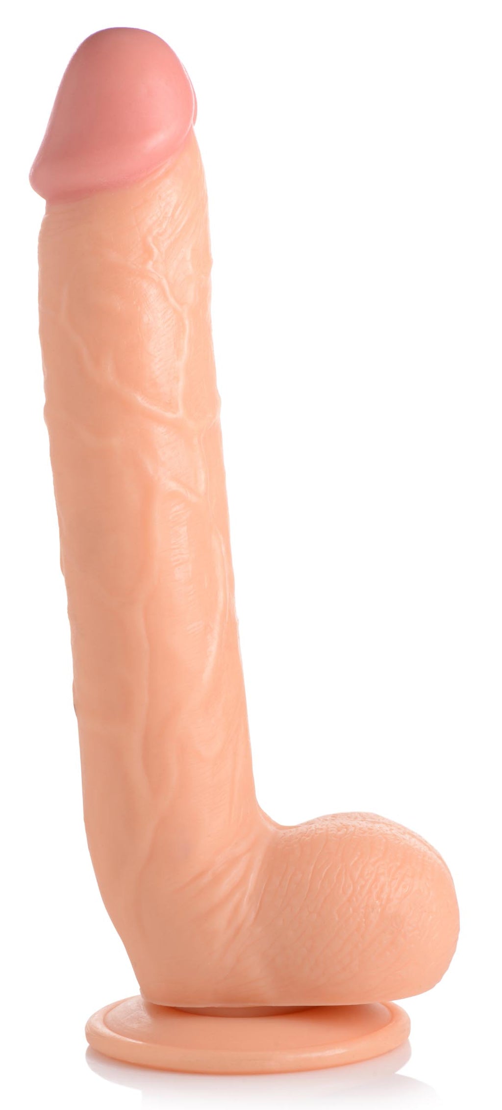 Master Cock Long Logan 10 Inch Dildo with Balls - Black Flesh