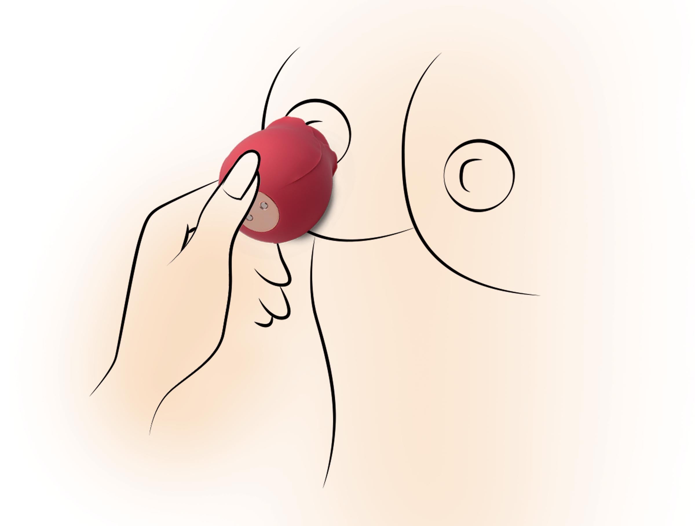 Bloomgasm Bloomgasm Wild Rose 10X Silicone Clit Stimulator Red