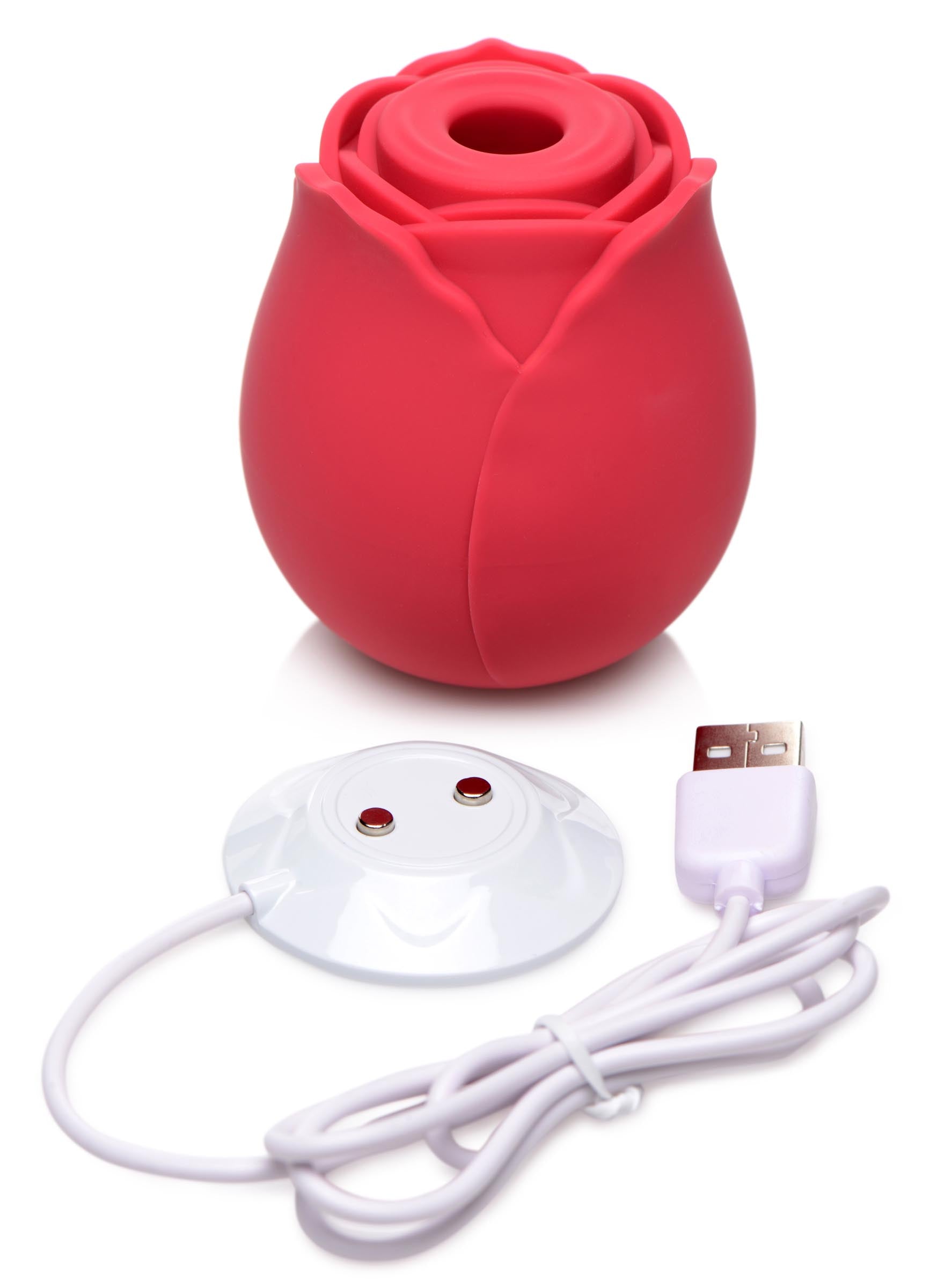 Bloomgasm Bloomgasm Wild Rose 10X Silicone Clit Stimulator Red