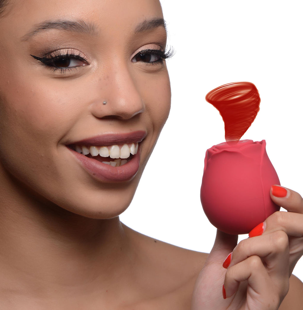 Bloomgasm Bloomgasm Wild Rose 10X Silicone Clit Stimulator Red