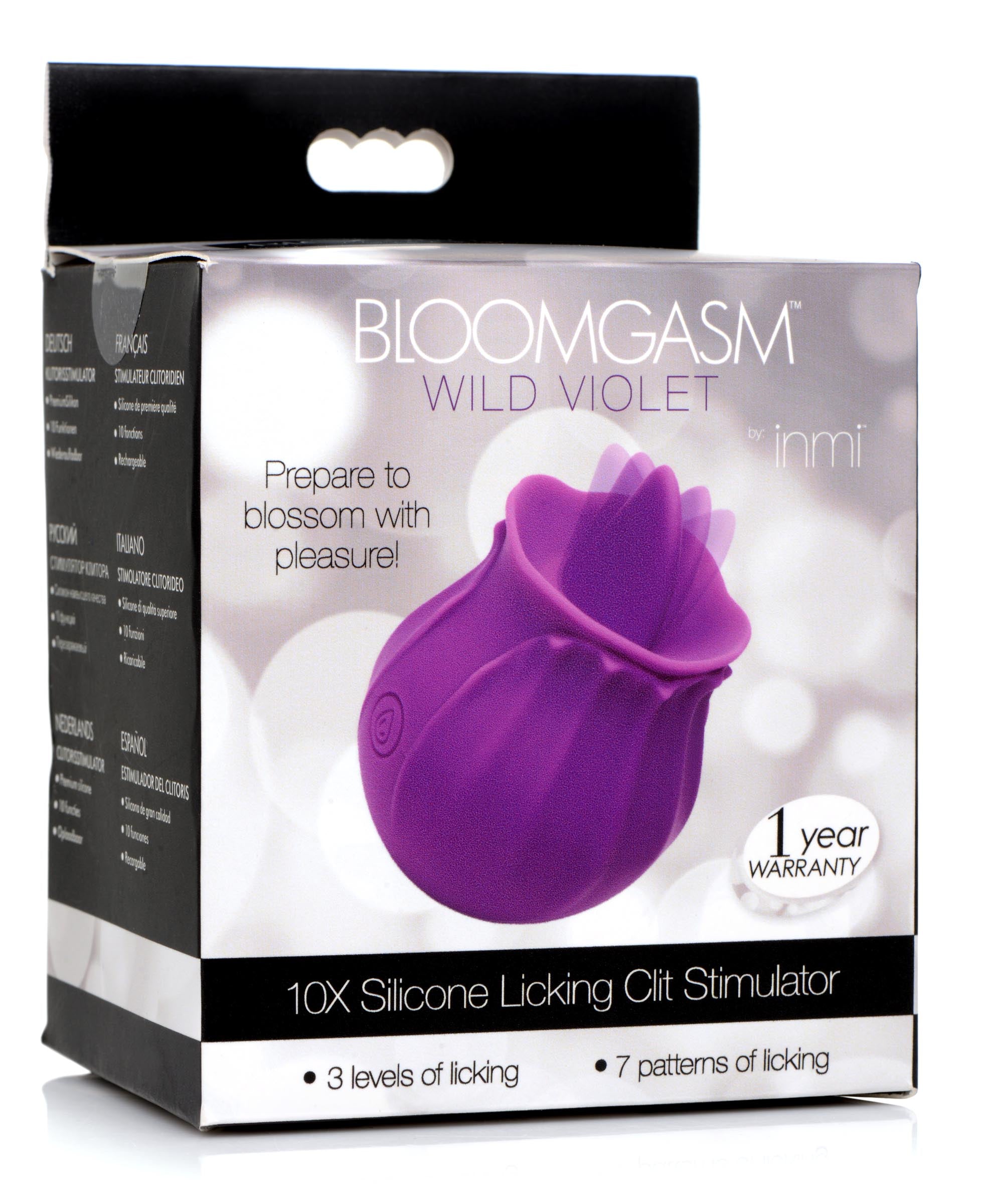 Bloomgasm Bloomgasm Wild Violet 10X Silicone Clit Licking Stimulator - Purple Purple