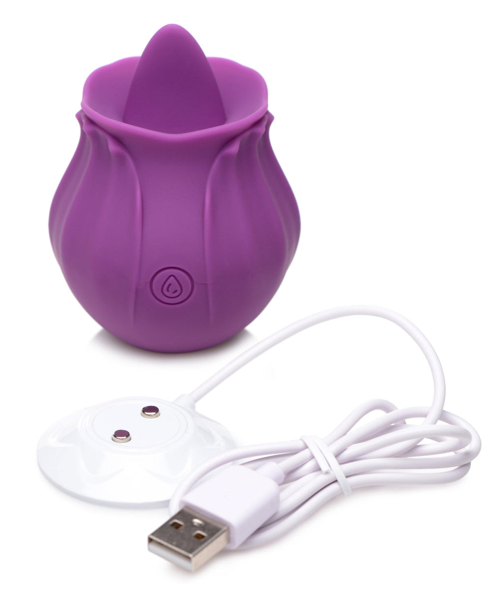 Bloomgasm Bloomgasm Wild Violet 10X Silicone Clit Licking Stimulator - Purple Purple