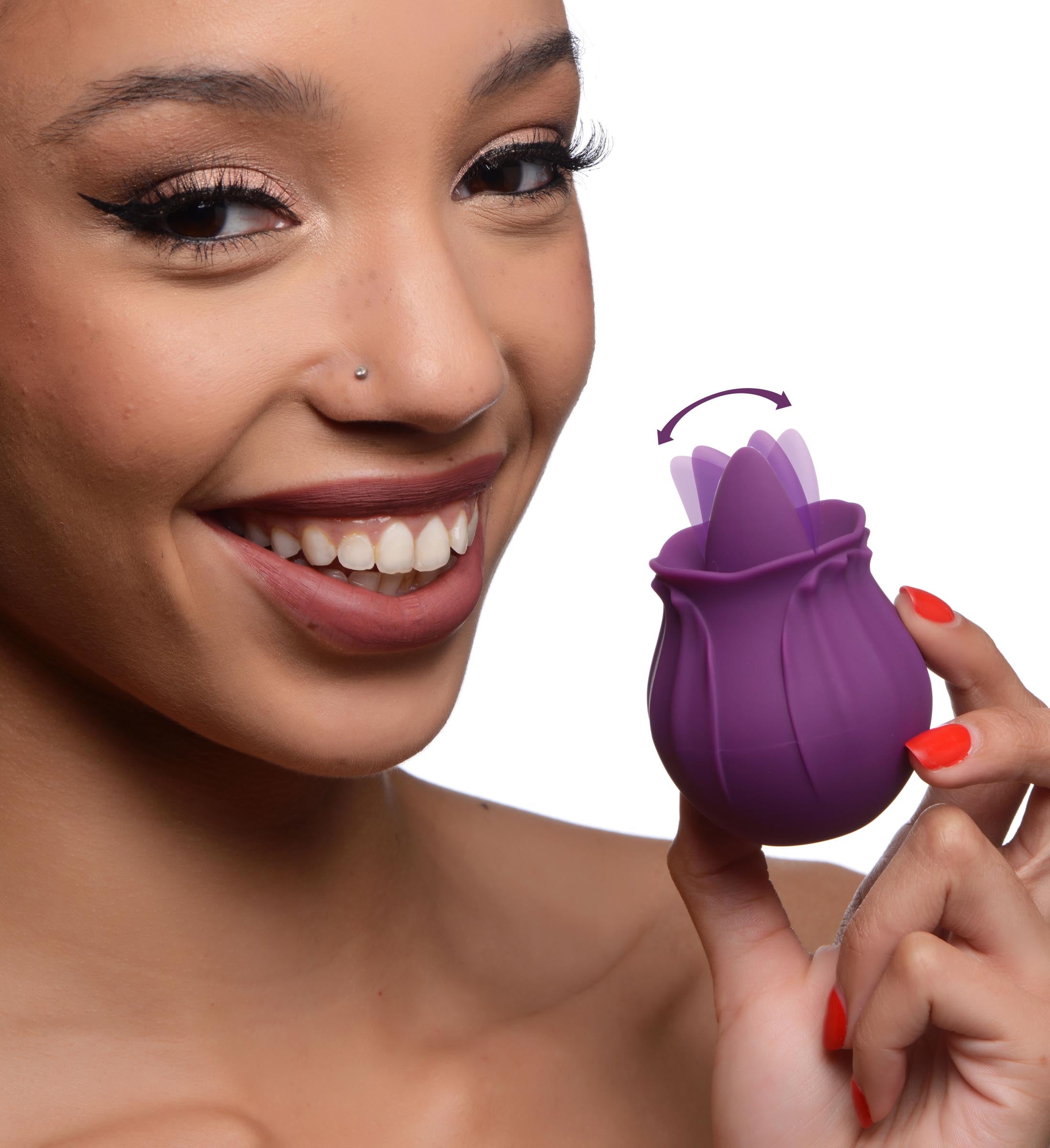 Bloomgasm Bloomgasm Wild Violet 10X Silicone Clit Licking Stimulator - Purple Purple