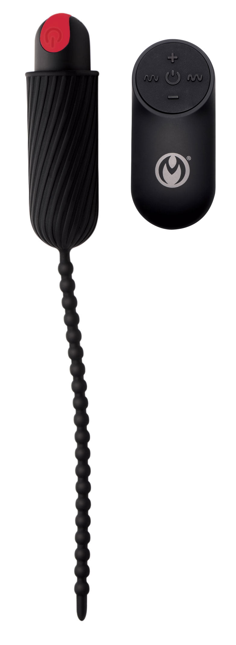 Master Series 7X Dark Chain Rechargeable Silicone Sound with Remote Red