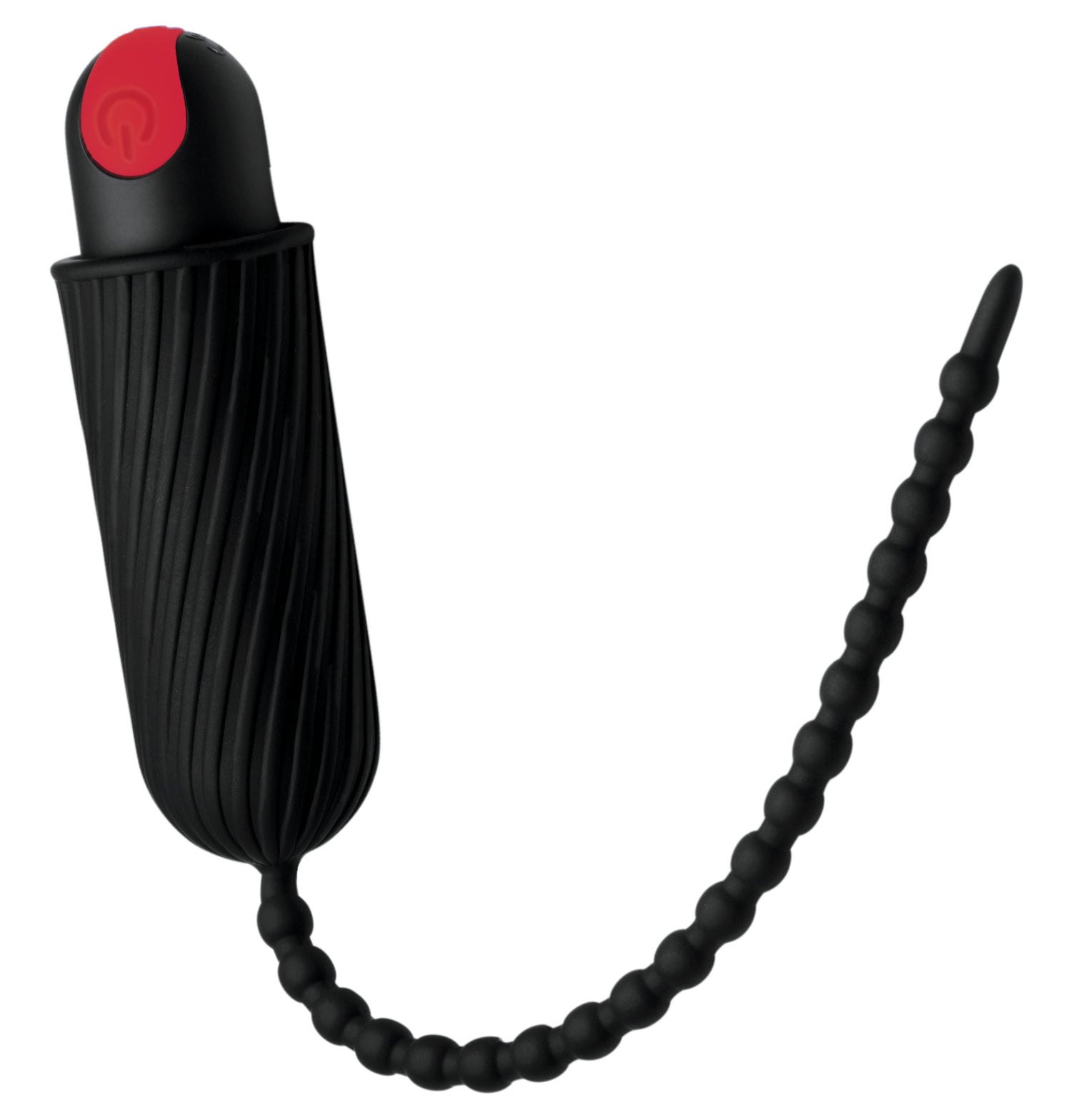 Master Series 7X Dark Chain Rechargeable Silicone Sound with Remote Red