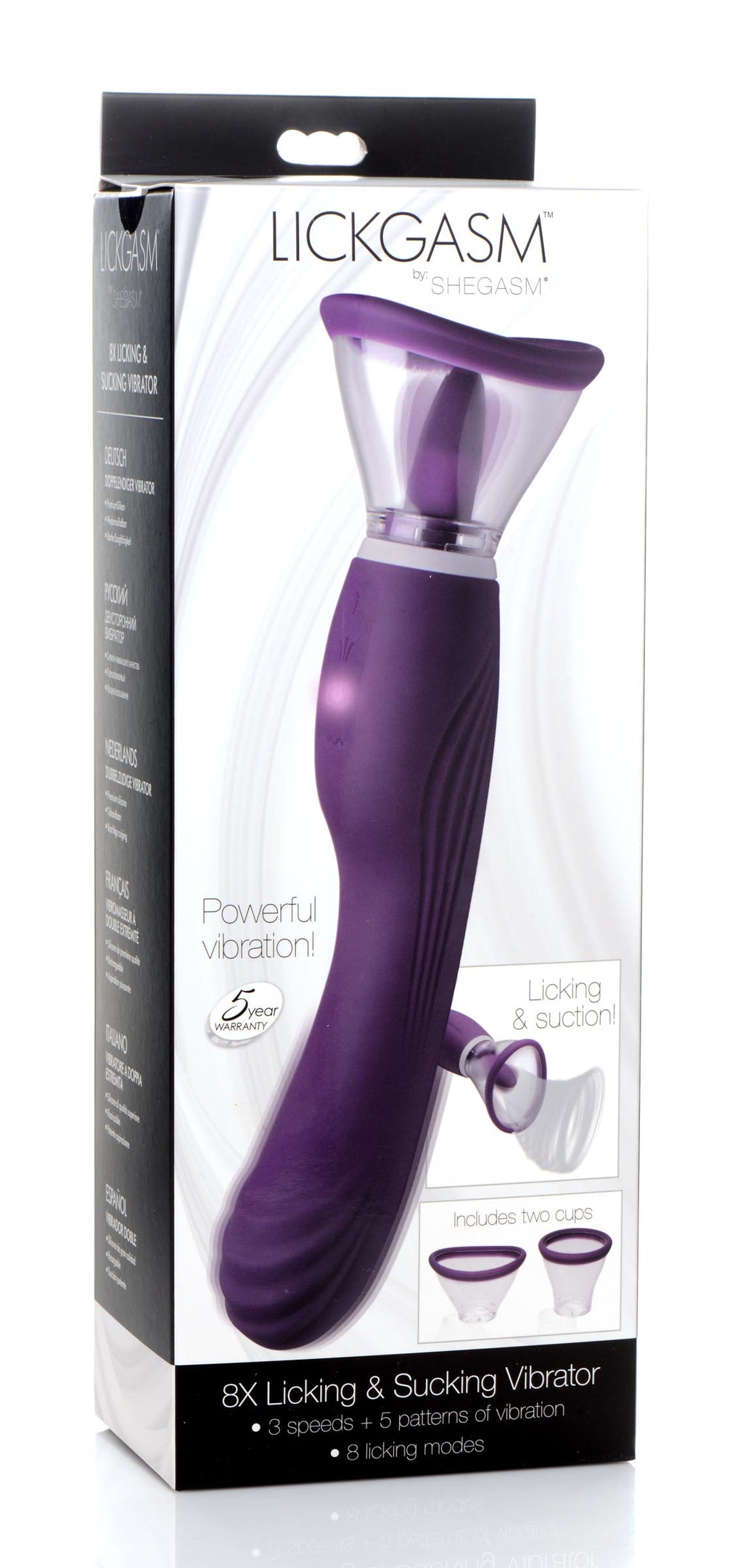 Lickgasm Lickgasm 8X Licking and Sucking Vibrator Purple