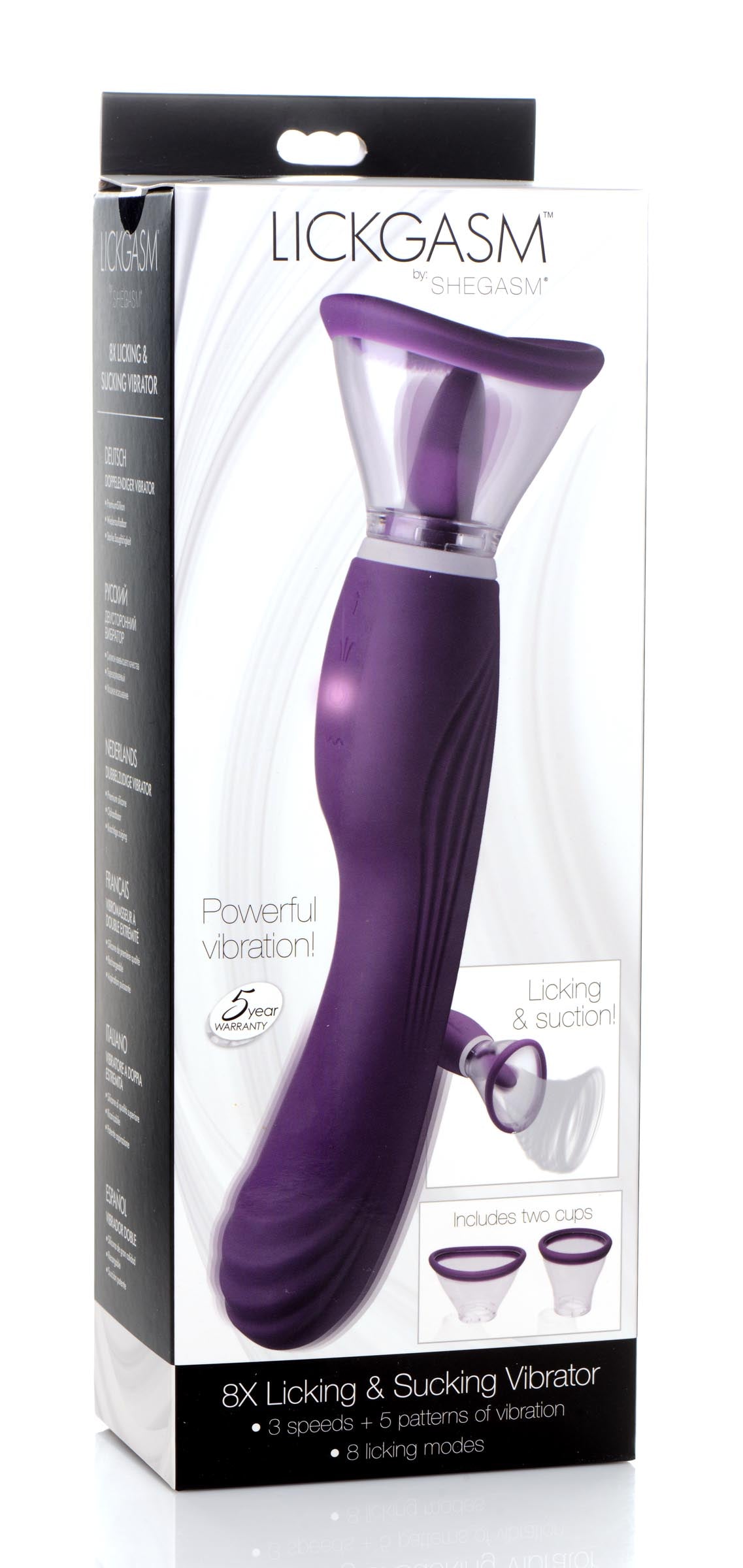 Lickgasm Lickgasm 8X Licking and Sucking Vibrator Purple