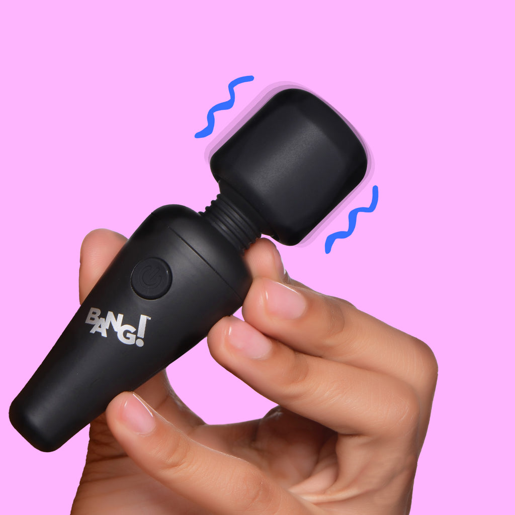 Bang! 10X Ultra Powerful Silicone Mini Wand - Black Black