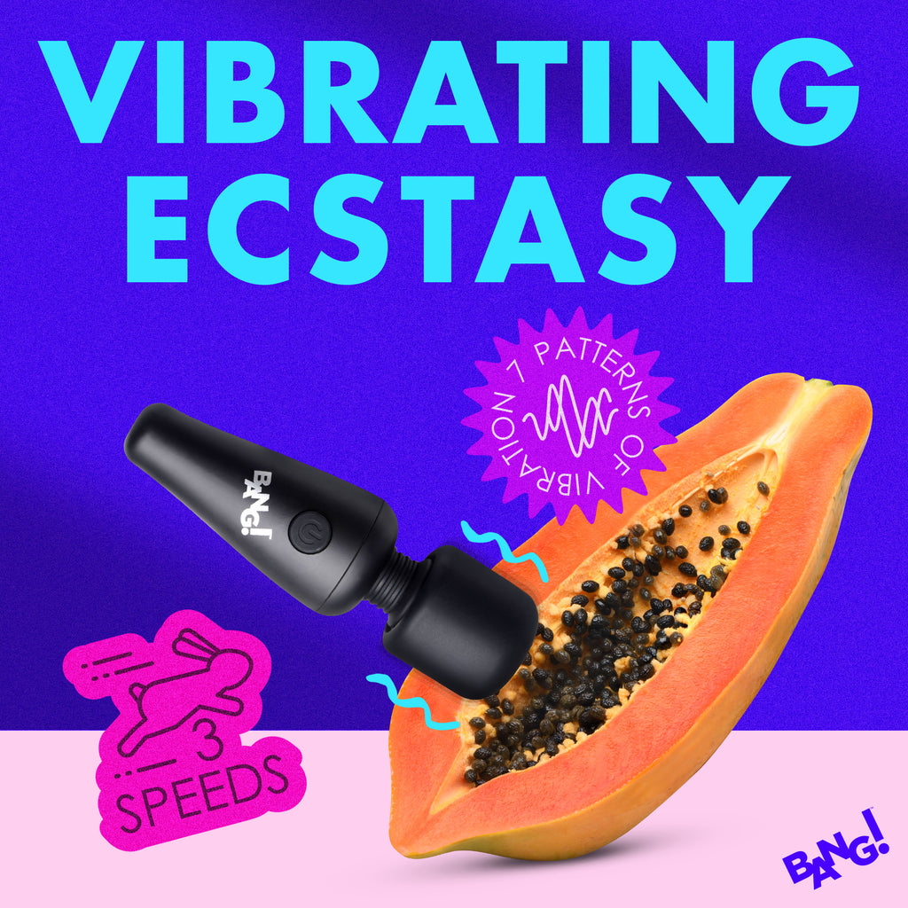 Bang! 10X Ultra Powerful Silicone Mini Wand - Black Black