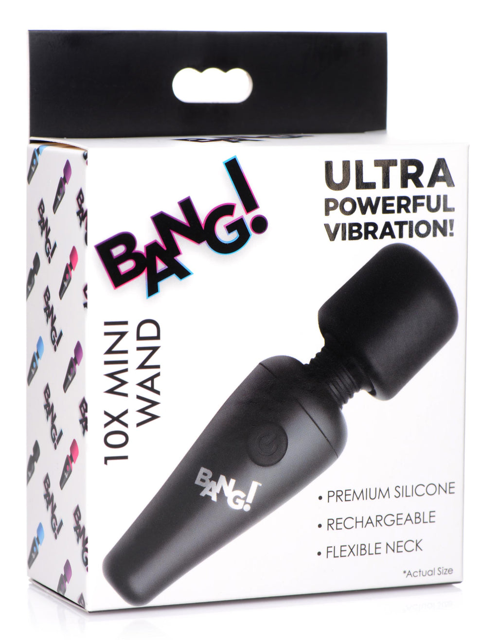 Bang! 10X Ultra Powerful Silicone Mini Wand - Black Black