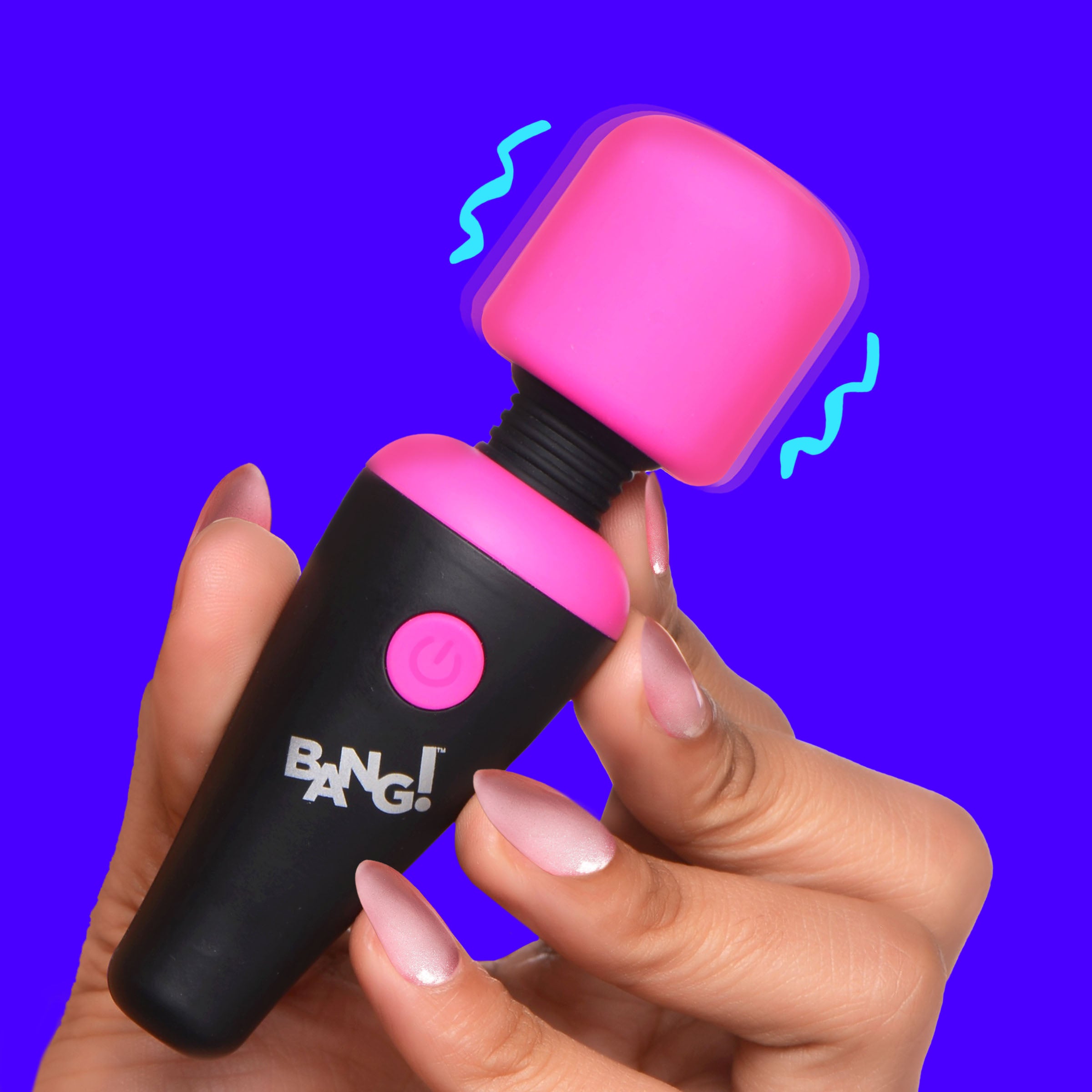 Bang! 10X Ultra Powerful Silicone Mini Wand - Black Pink