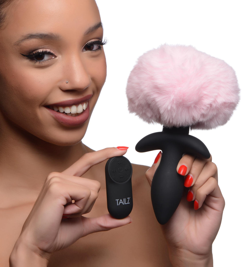 Tailz Remote Control Wagging Bunny Tail Anal Plug Pink