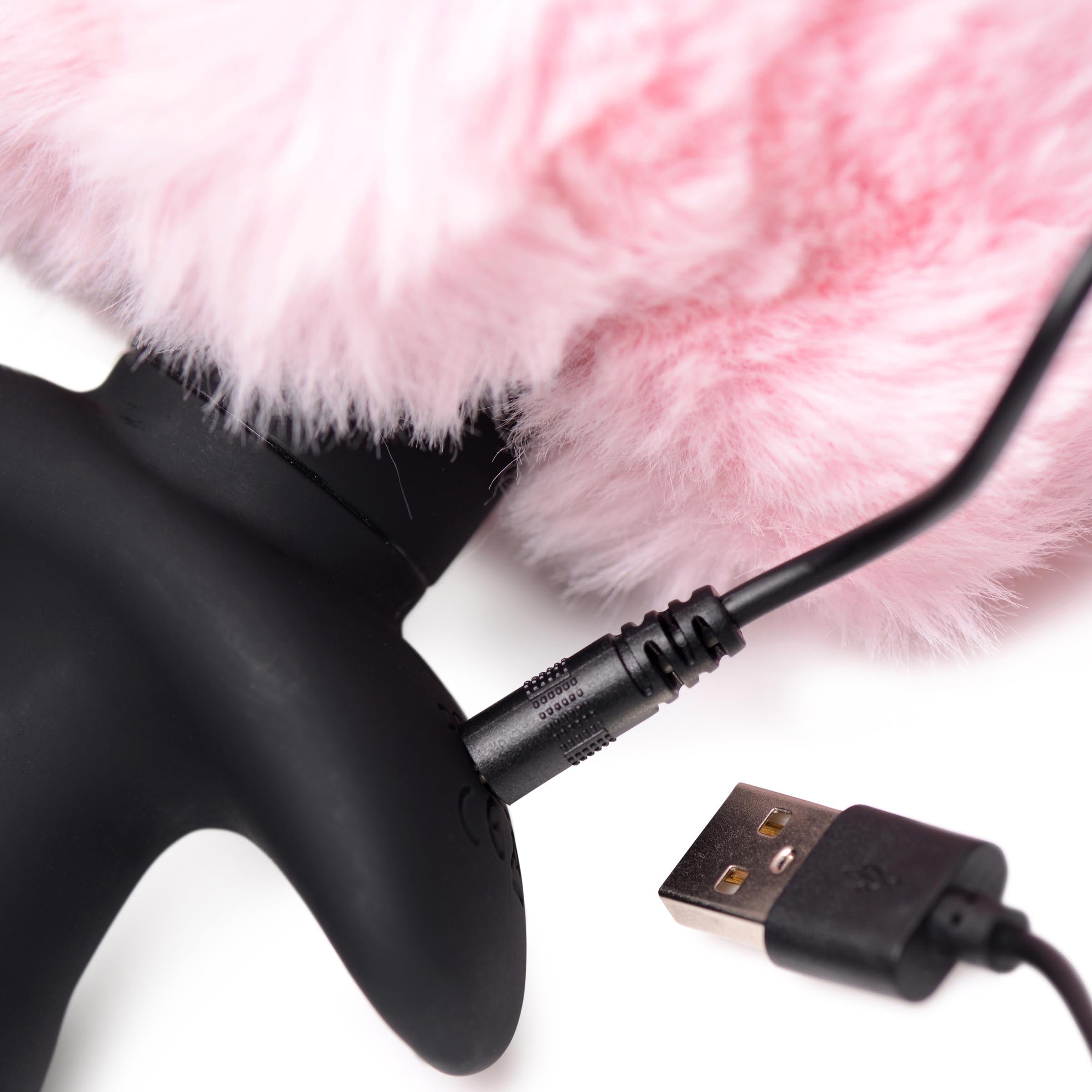 Tailz Remote Control Wagging Bunny Tail Anal Plug Pink