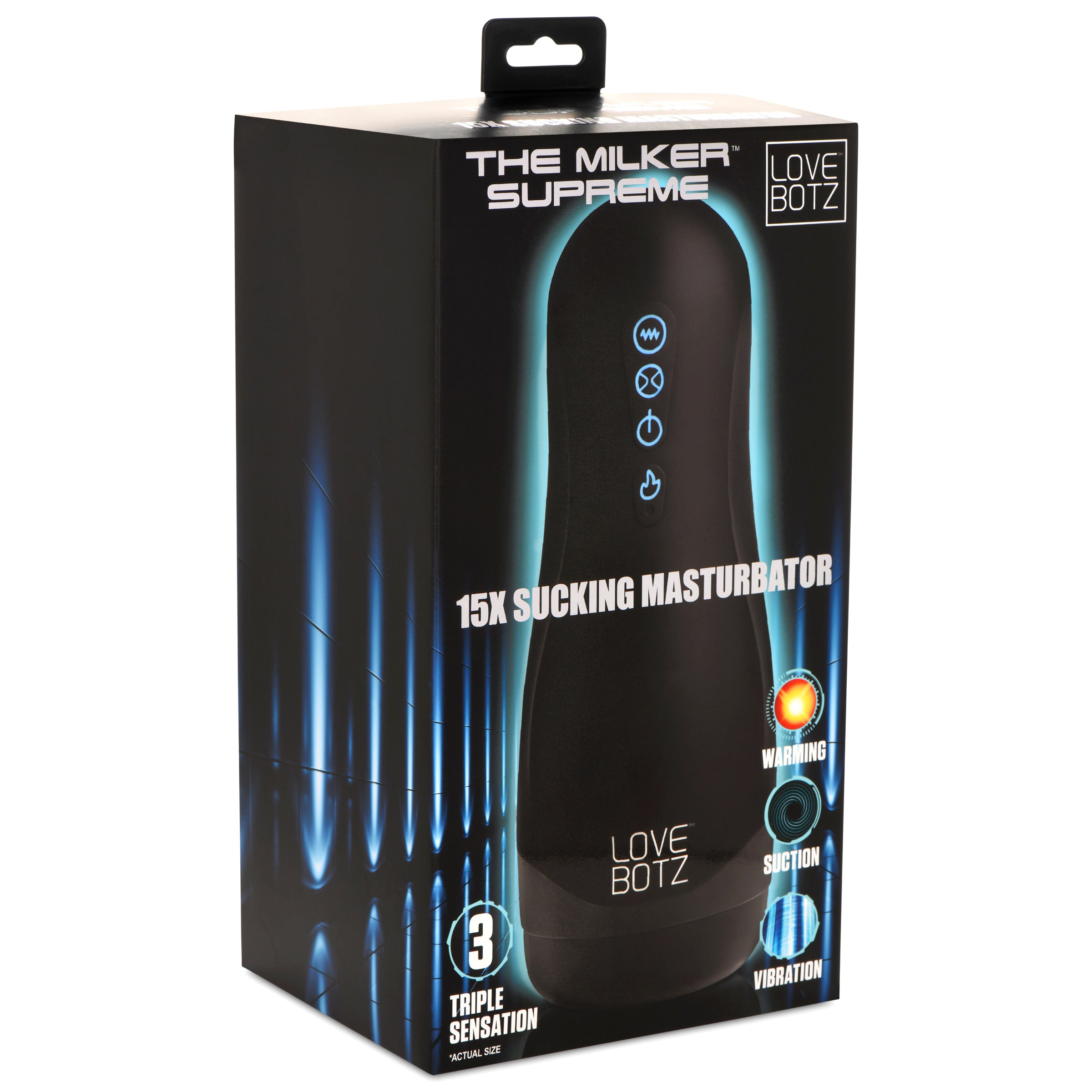 LoveBotz The Milker 15X Squeezing Masturbator Black