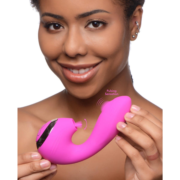 XR Brands 10X Licking G-Throb Rechargeable Silicone Vibrator