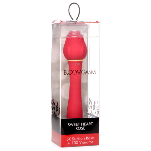 Bloomgasm Bloomgasm Sweet Heart Rose Clit Suction Vibrator Red