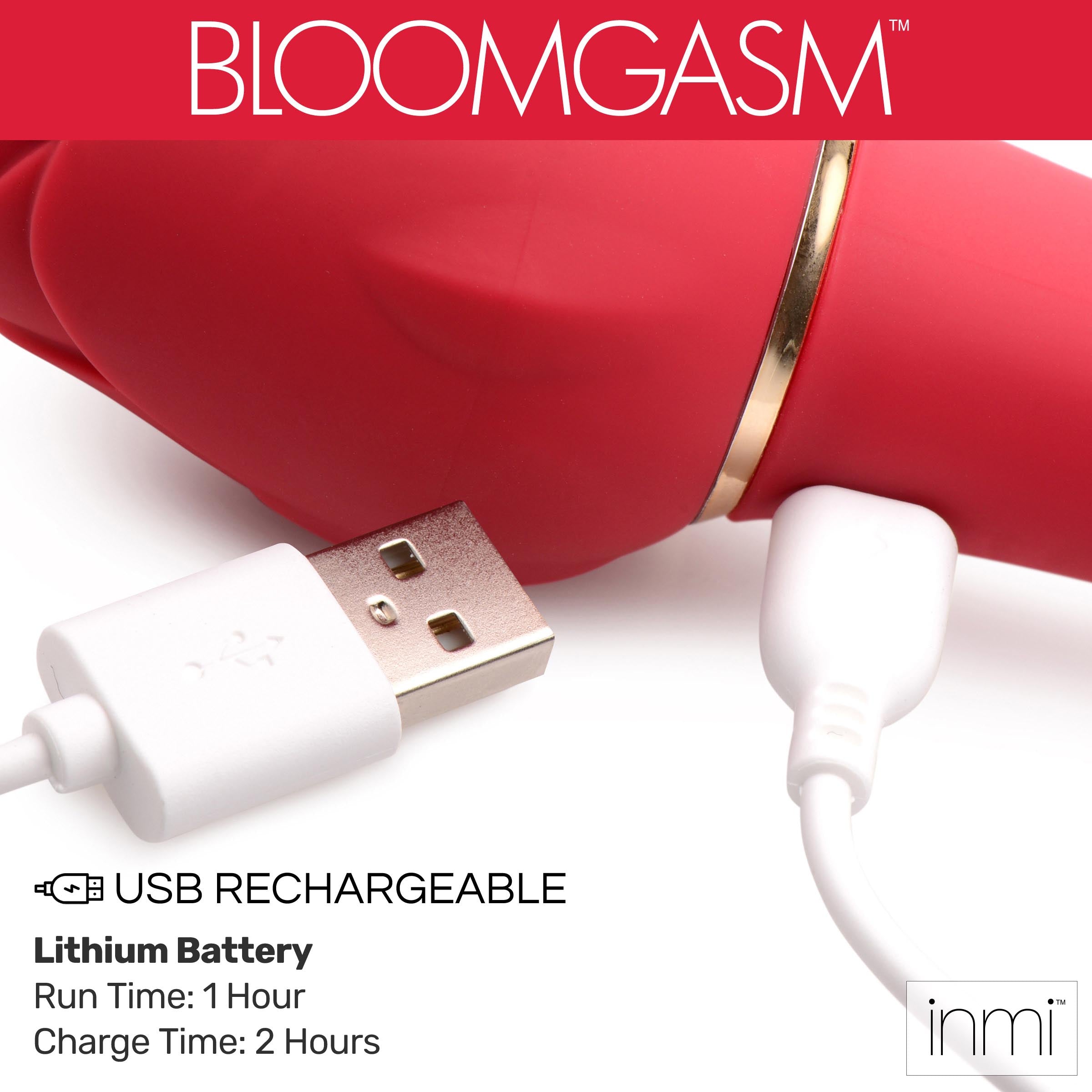 Bloomgasm Bloomgasm Sweet Heart Rose Clit Suction Vibrator Red