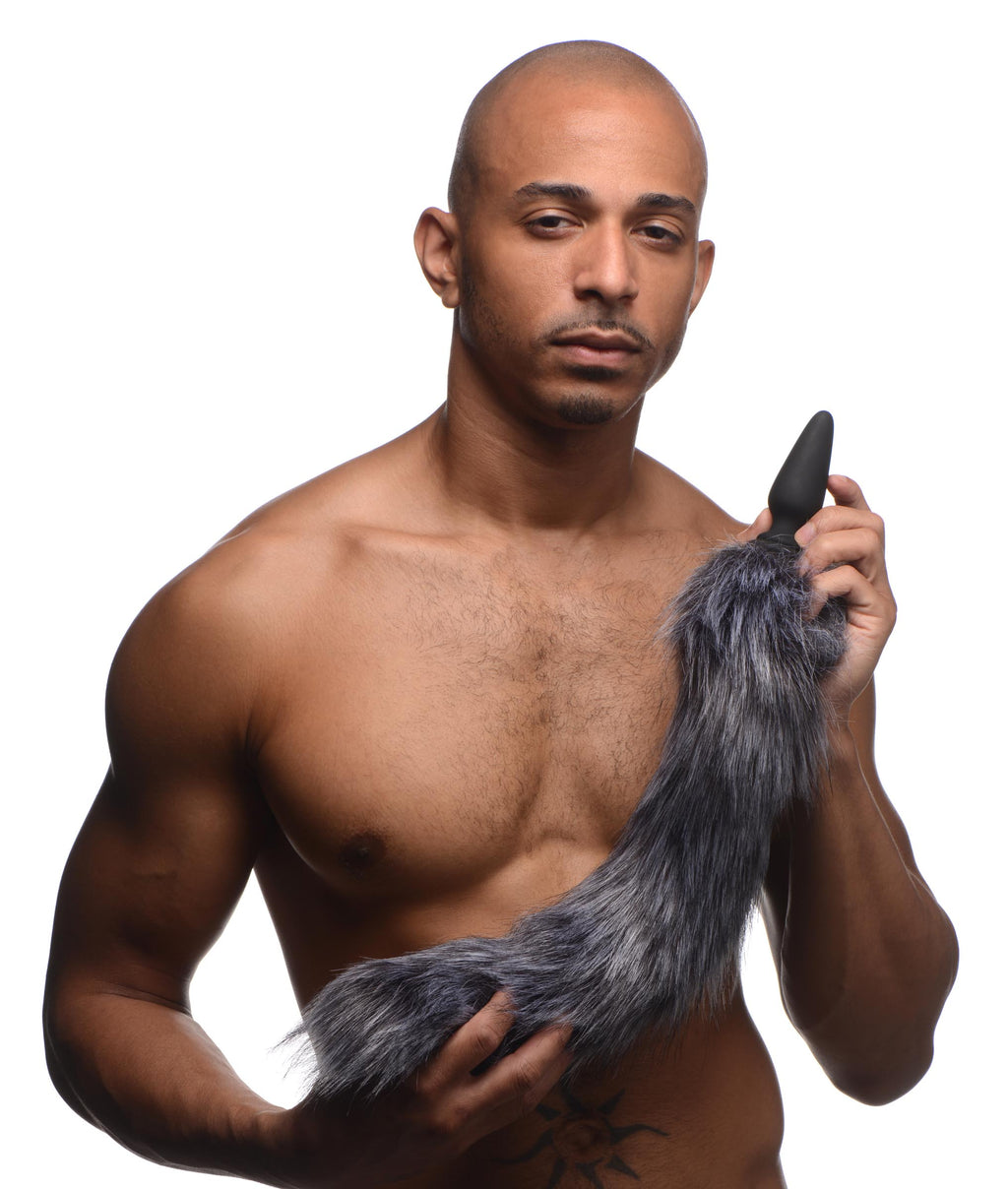 Tailz Silicone Anal Plug with 3 Interchangeable Tails Multi