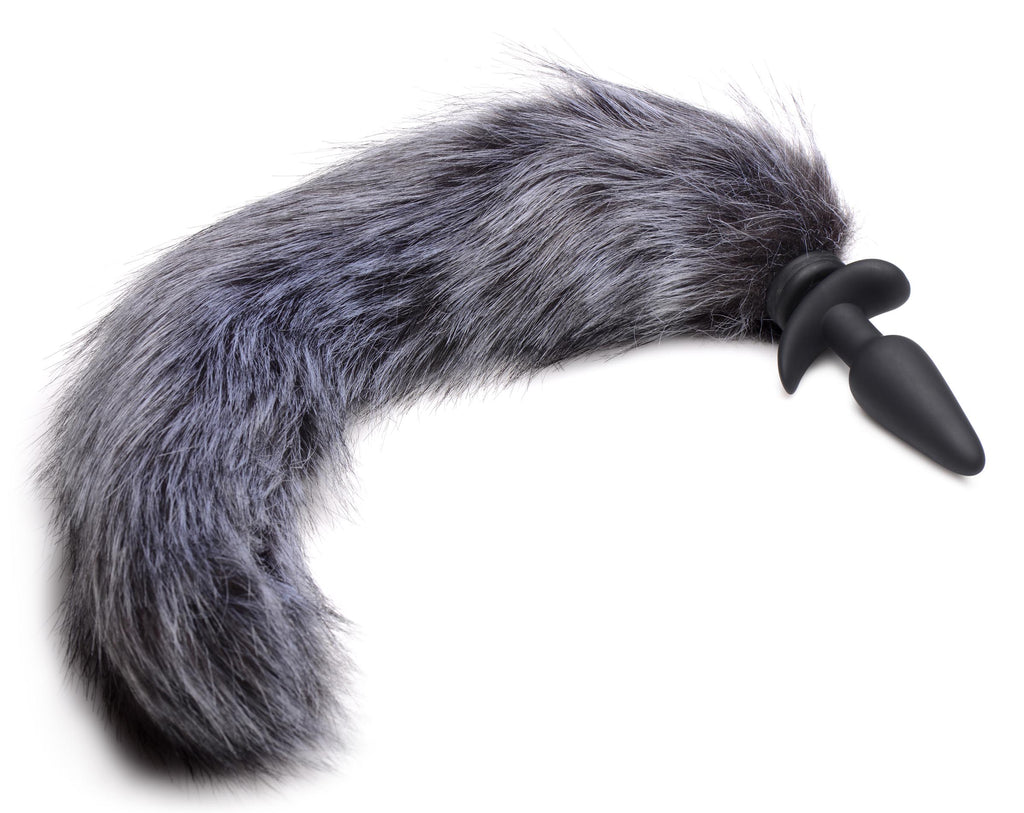 Tailz Vibrating Silicone Anal Plug with 3 Interchangeable Tails Multi