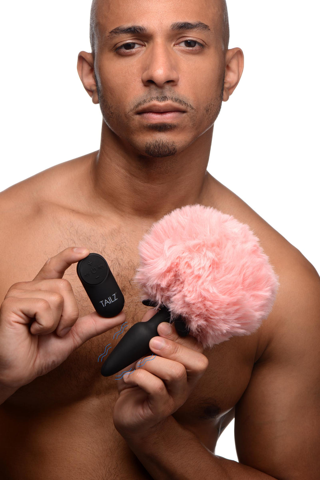 Tailz Vibrating Silicone Anal Plug with 3 Interchangeable Tails Multi