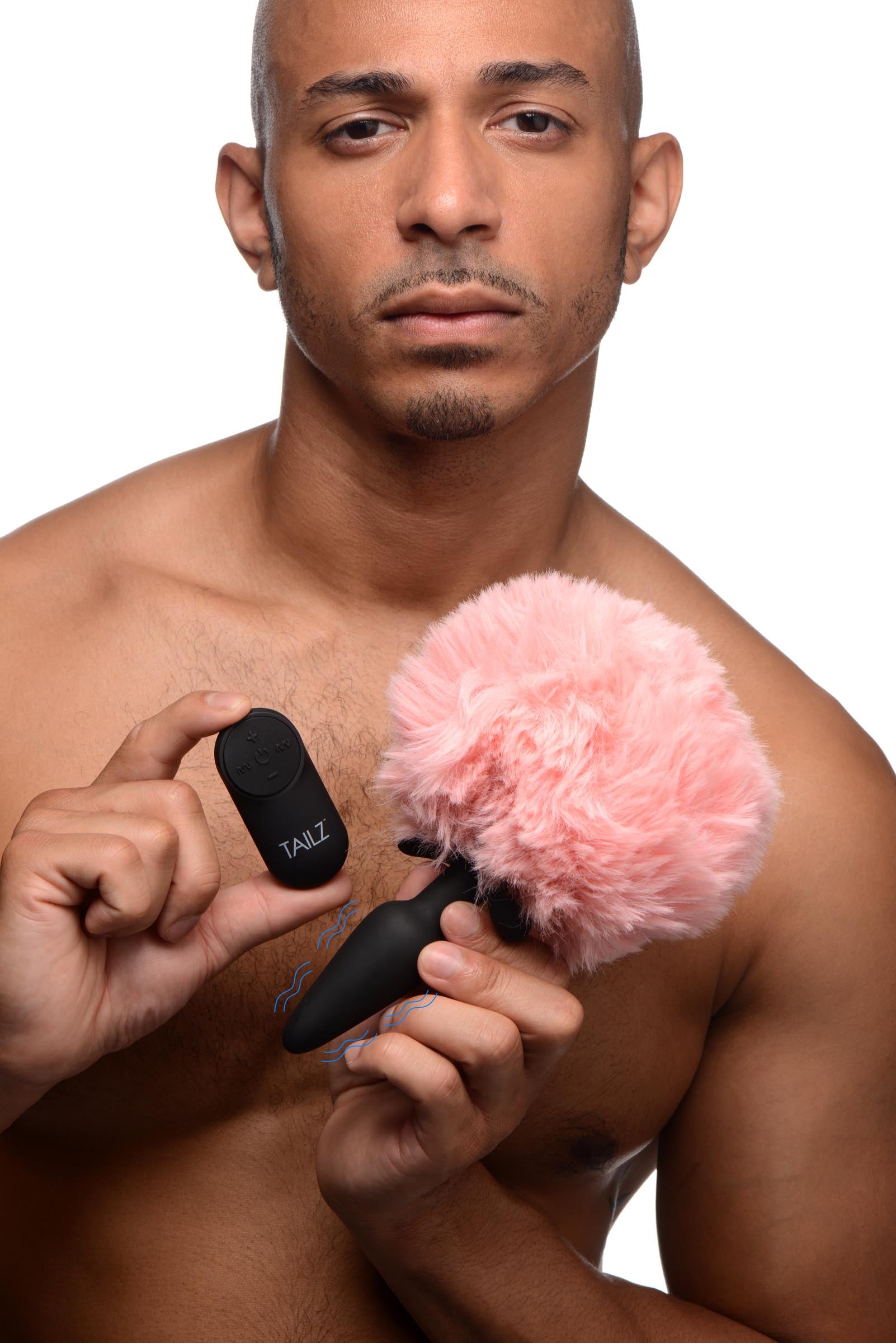 Tailz Vibrating Silicone Anal Plug with 3 Interchangeable Tails Multi