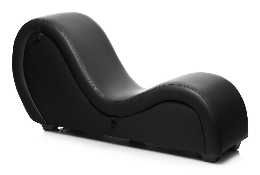 Master Series Kinky Couch Sex Chaise Lounge with Love Pillows - Black Black
