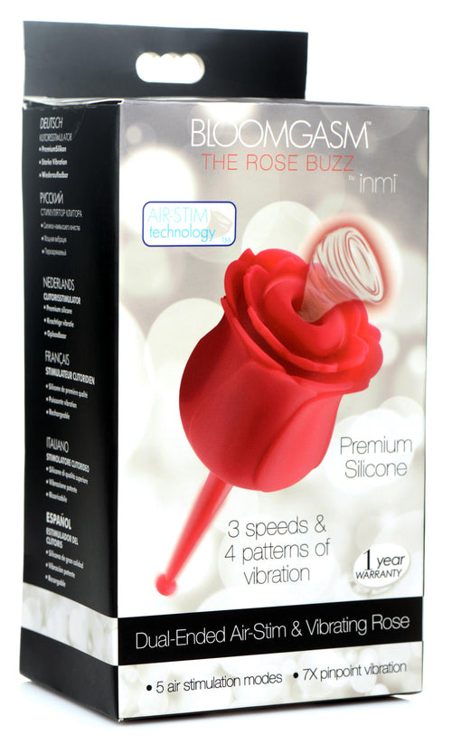 Bloomgasm Bloomgasm Rose Buzz 7X Silicone Clit Stimulator and Vibrator Red