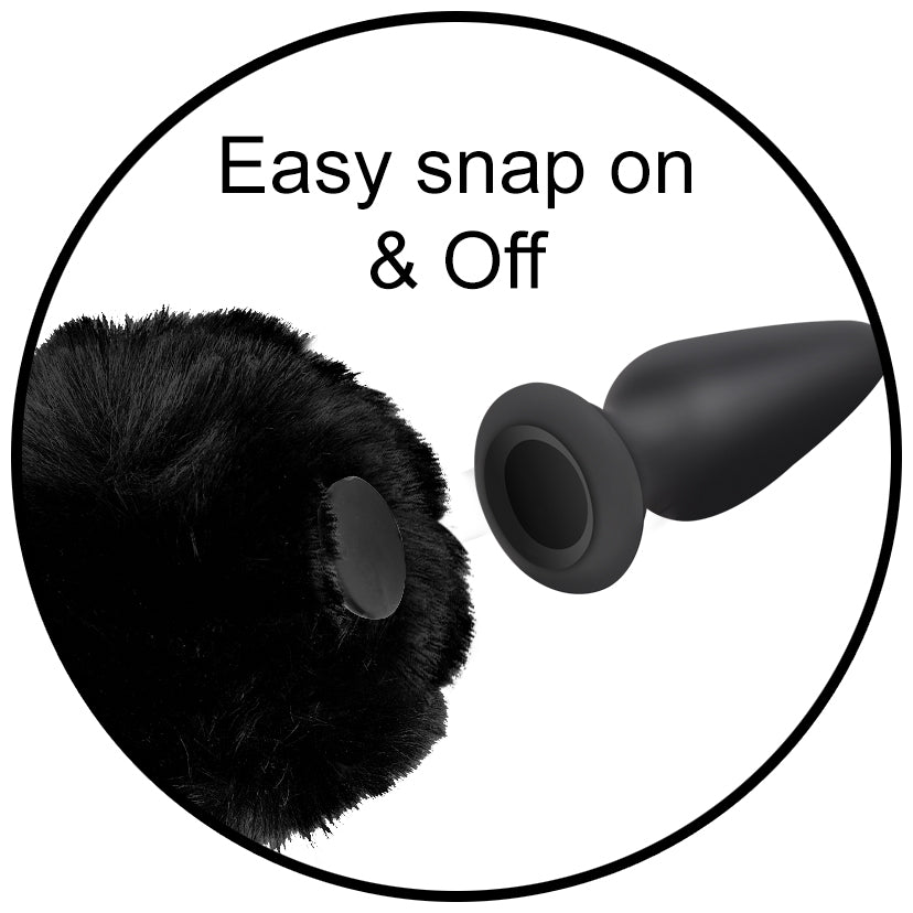 Tailz Interchangeable Bunny Tail - Black Black