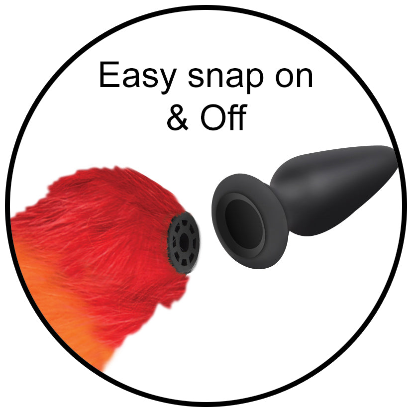 Tailz Interchangeable Rainbow Fox Tail Multi