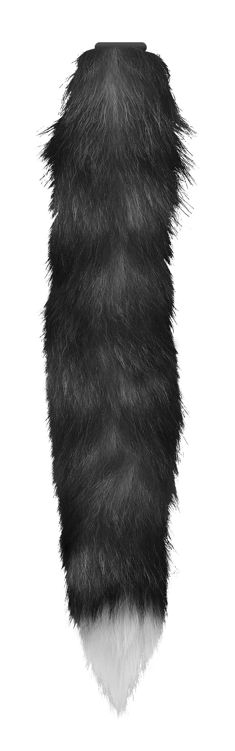Tailz Interchangeable Black and White Fox Tail Black