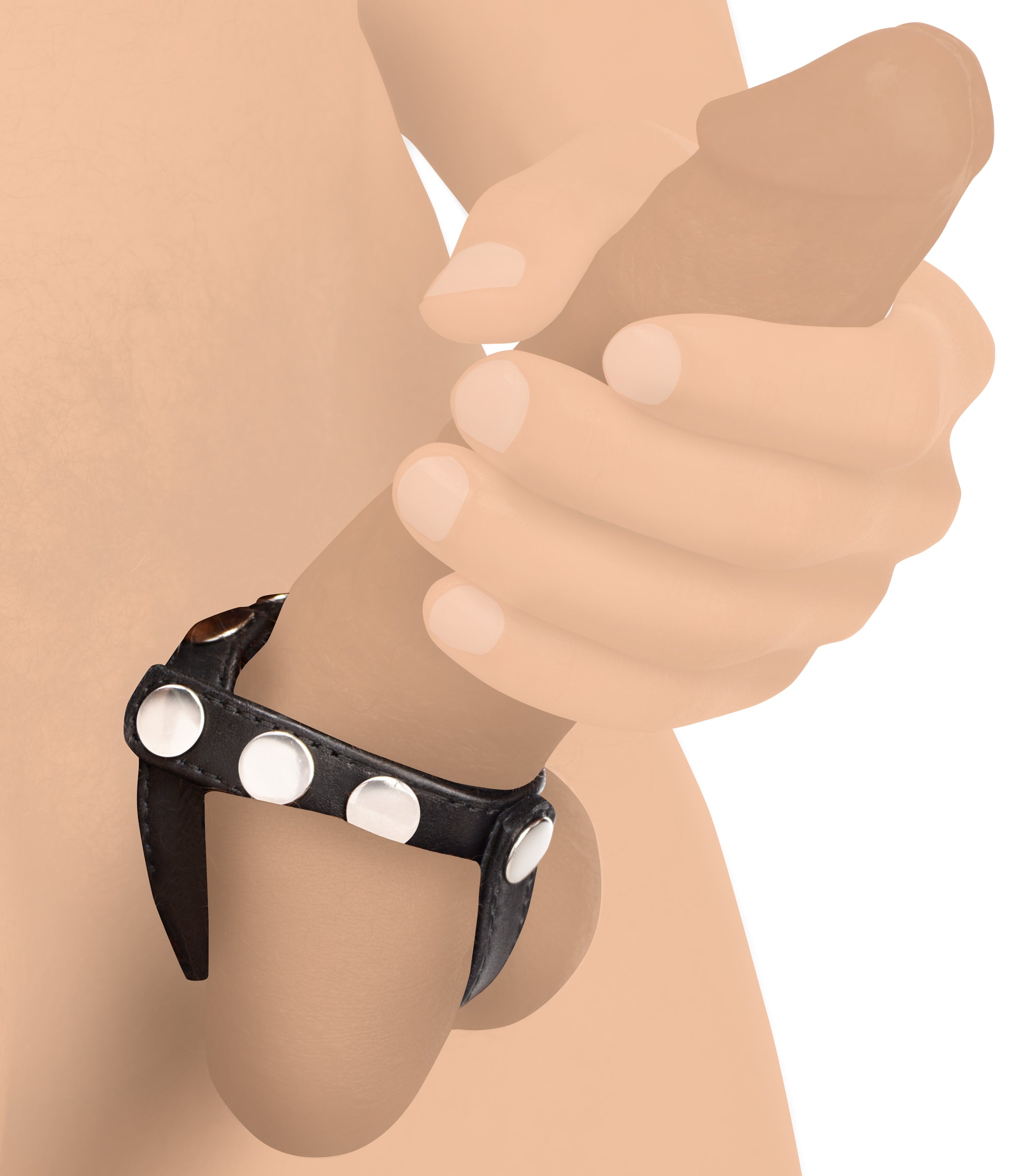 Strict Leather Leather Snap-on Cock Harness - Black Black