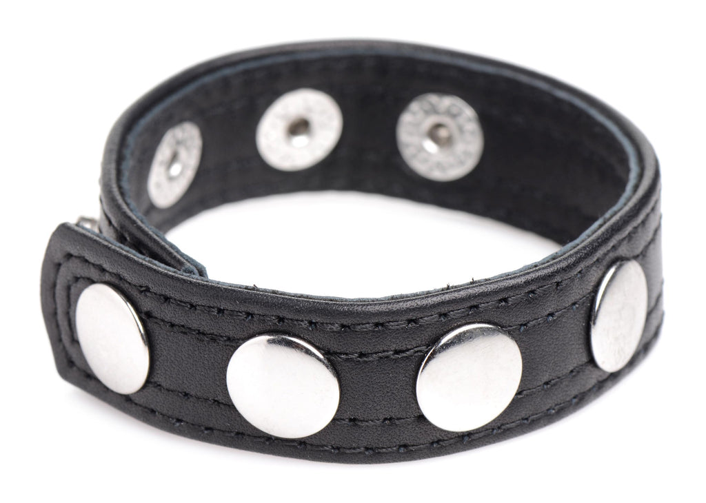 Strict Leather Leather Speed Snap Cock Ring - Black Black