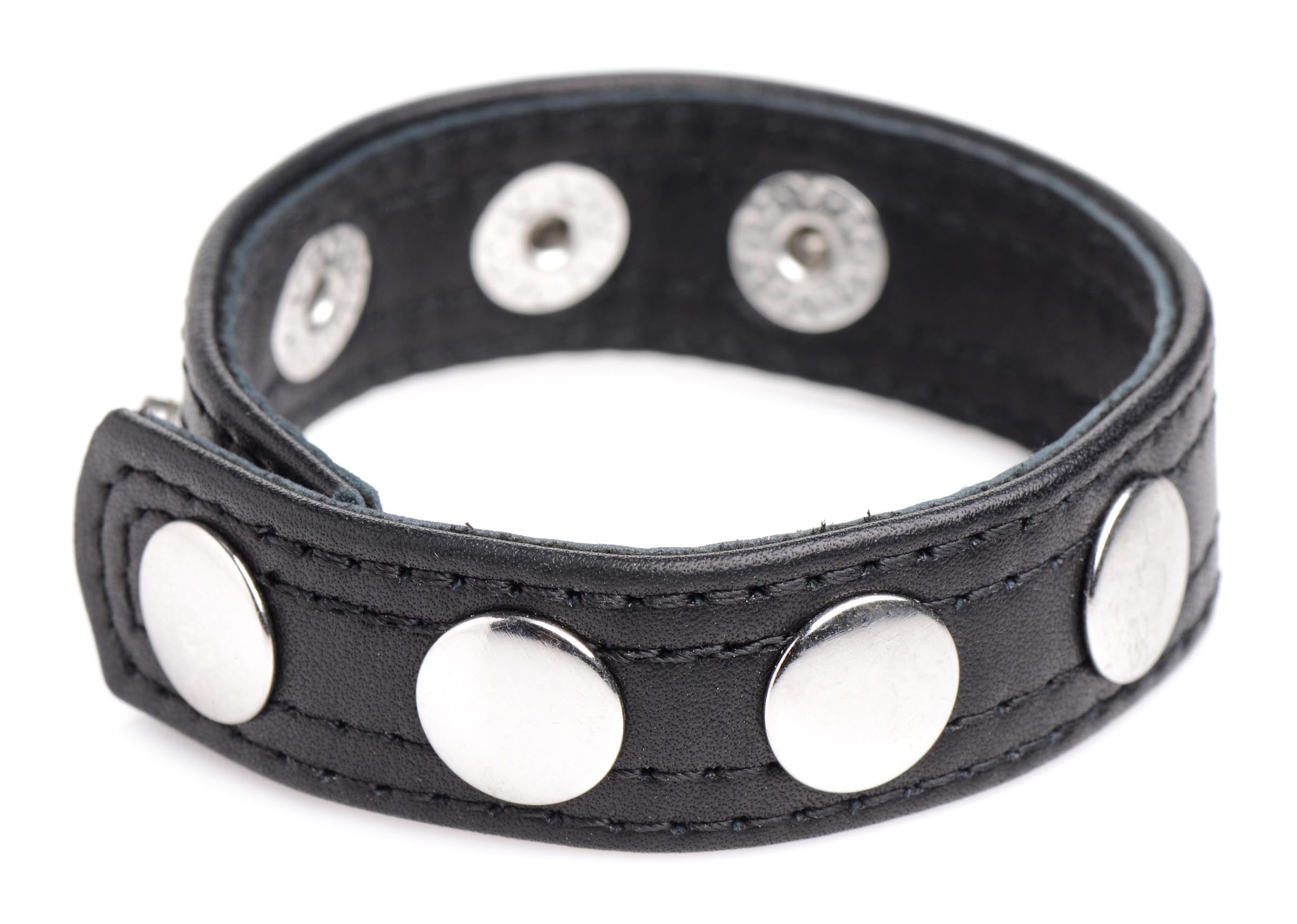 Strict Leather Leather Speed Snap Cock Ring - Black Black