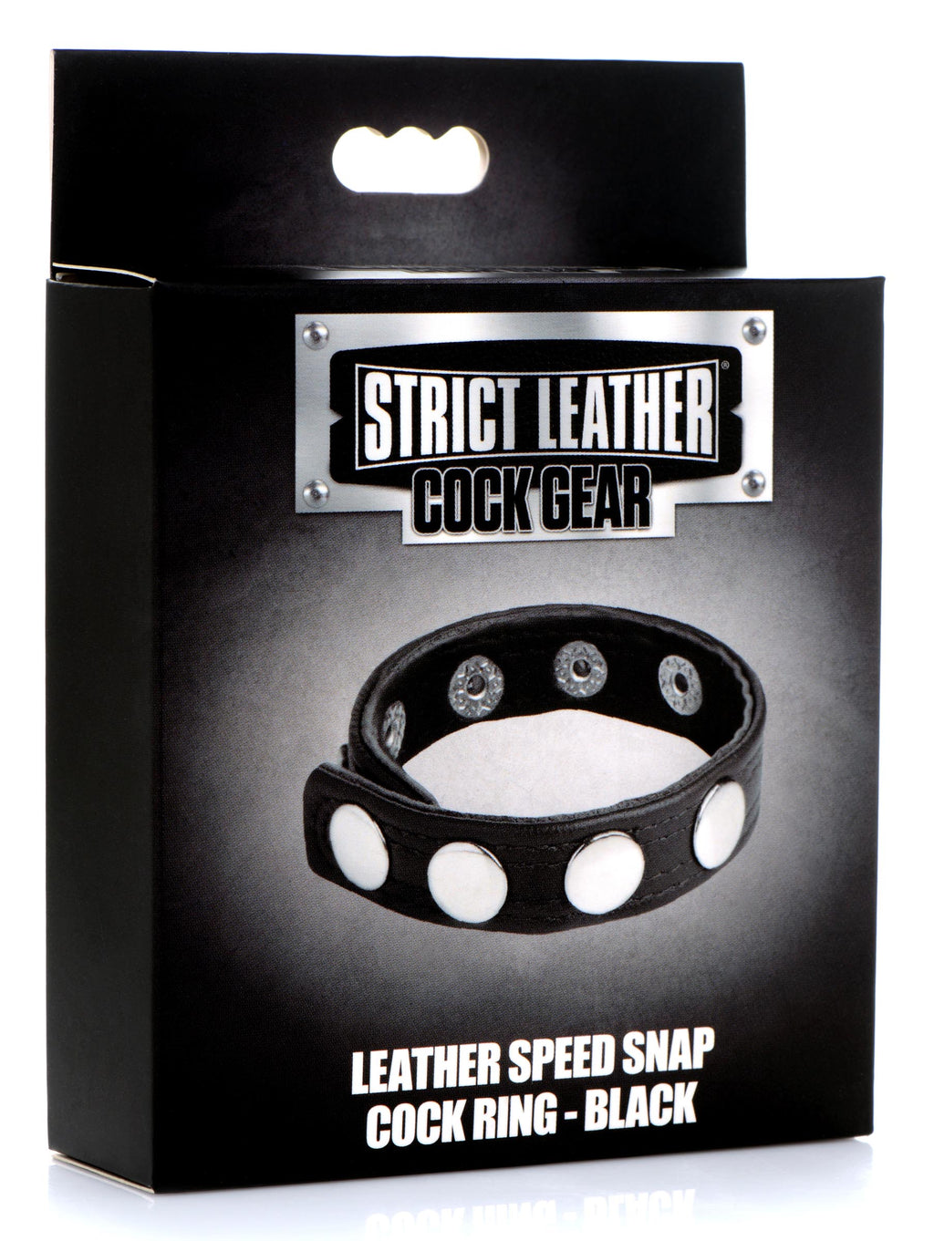 Strict Leather Leather Speed Snap Cock Ring - Black Black