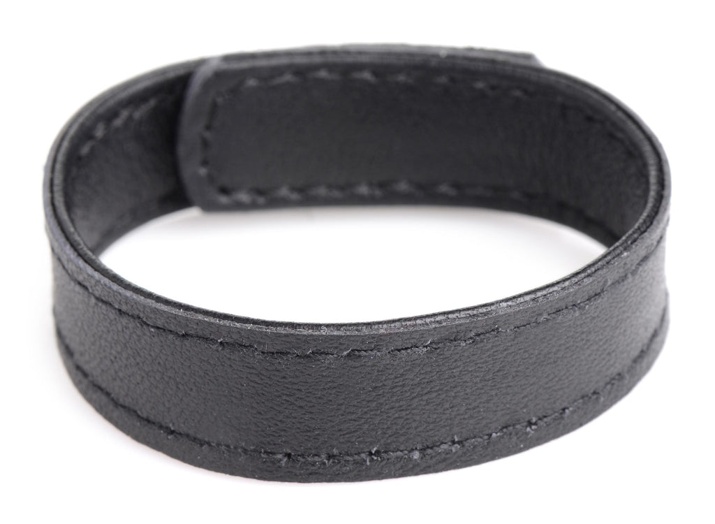 Strict Leather Leather and Velcro Cock Ring Black