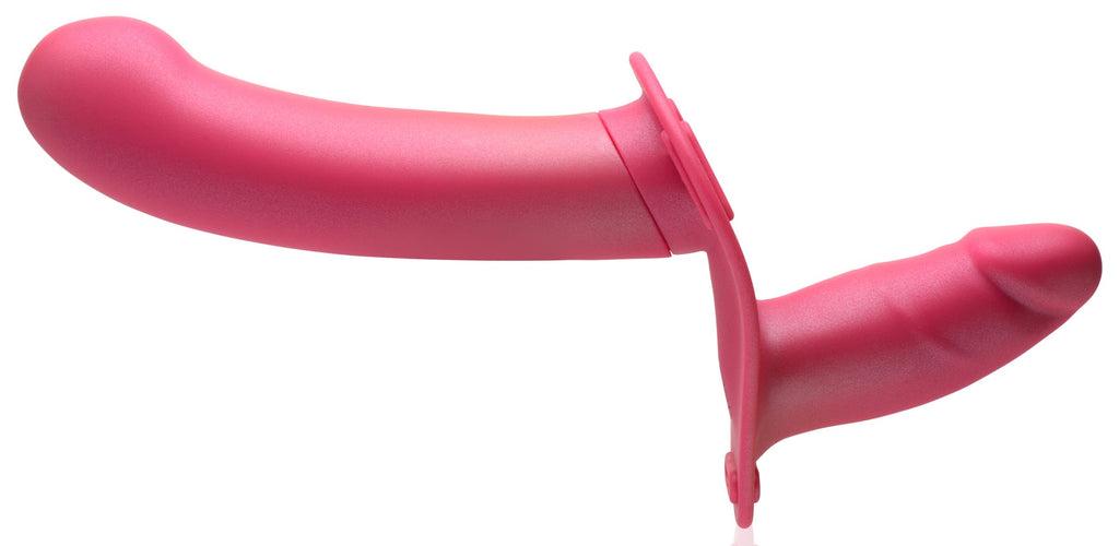 Strap U 28X Double Diva 1.5 Inch Double Dildo with Harness and Remote Control - Pink Pink